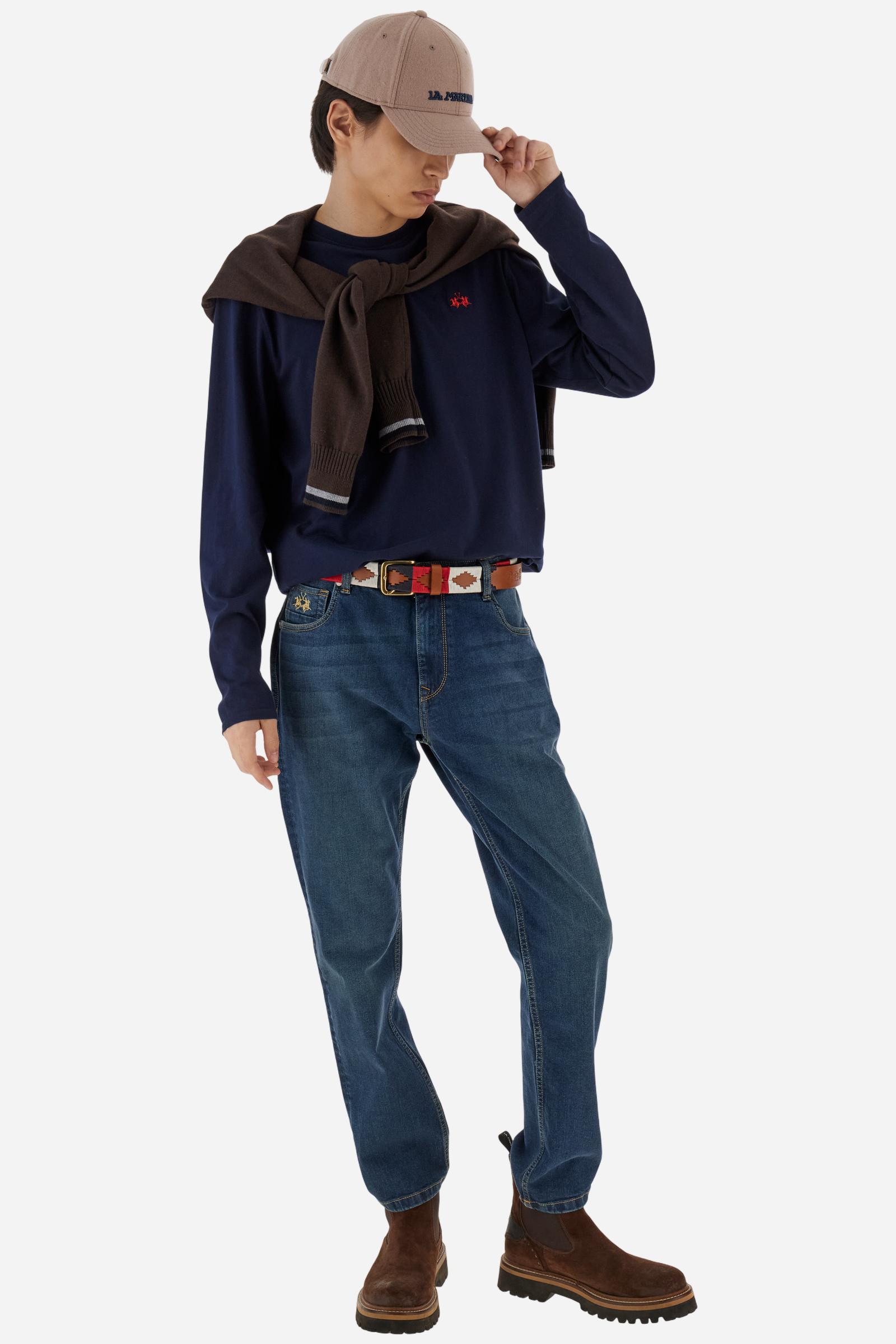 Men’s crew‑neck T‑shirt in cotton jersey basic - Benjy