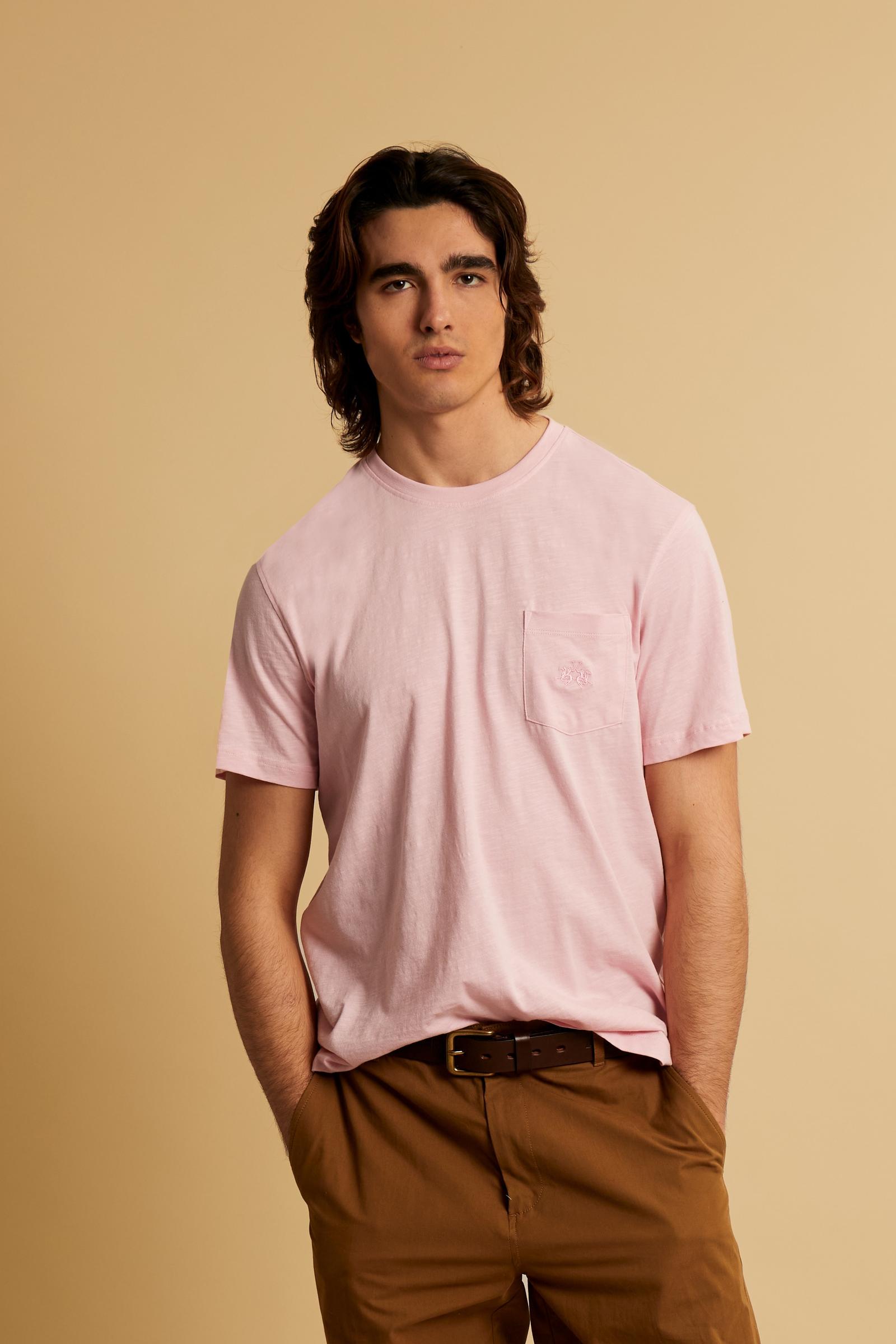 T-shirt homme en jersey flammé avec poche poitrine logo - Tuan