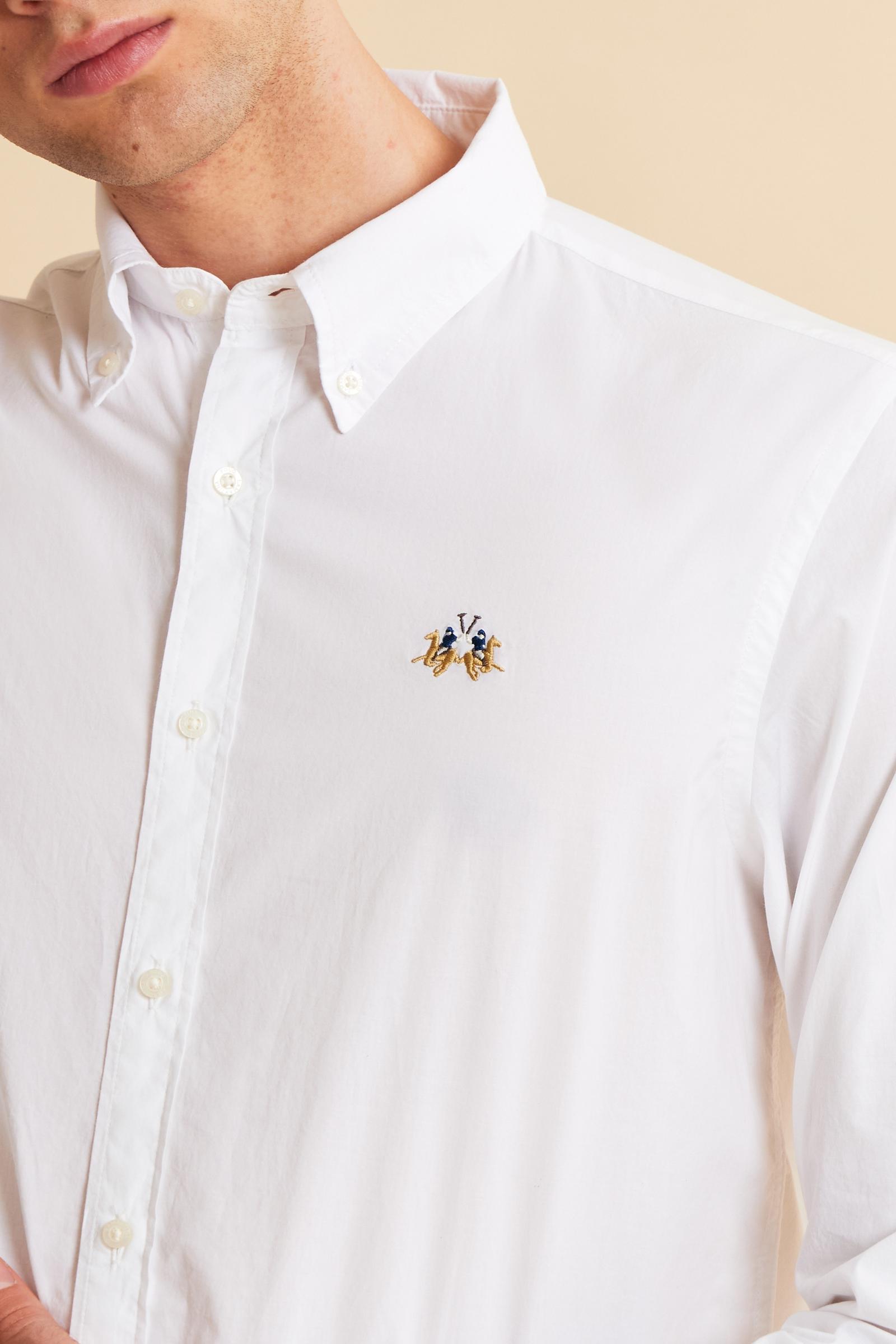 Men’s garment-dyed cotton poplin shirt - Rodolfo