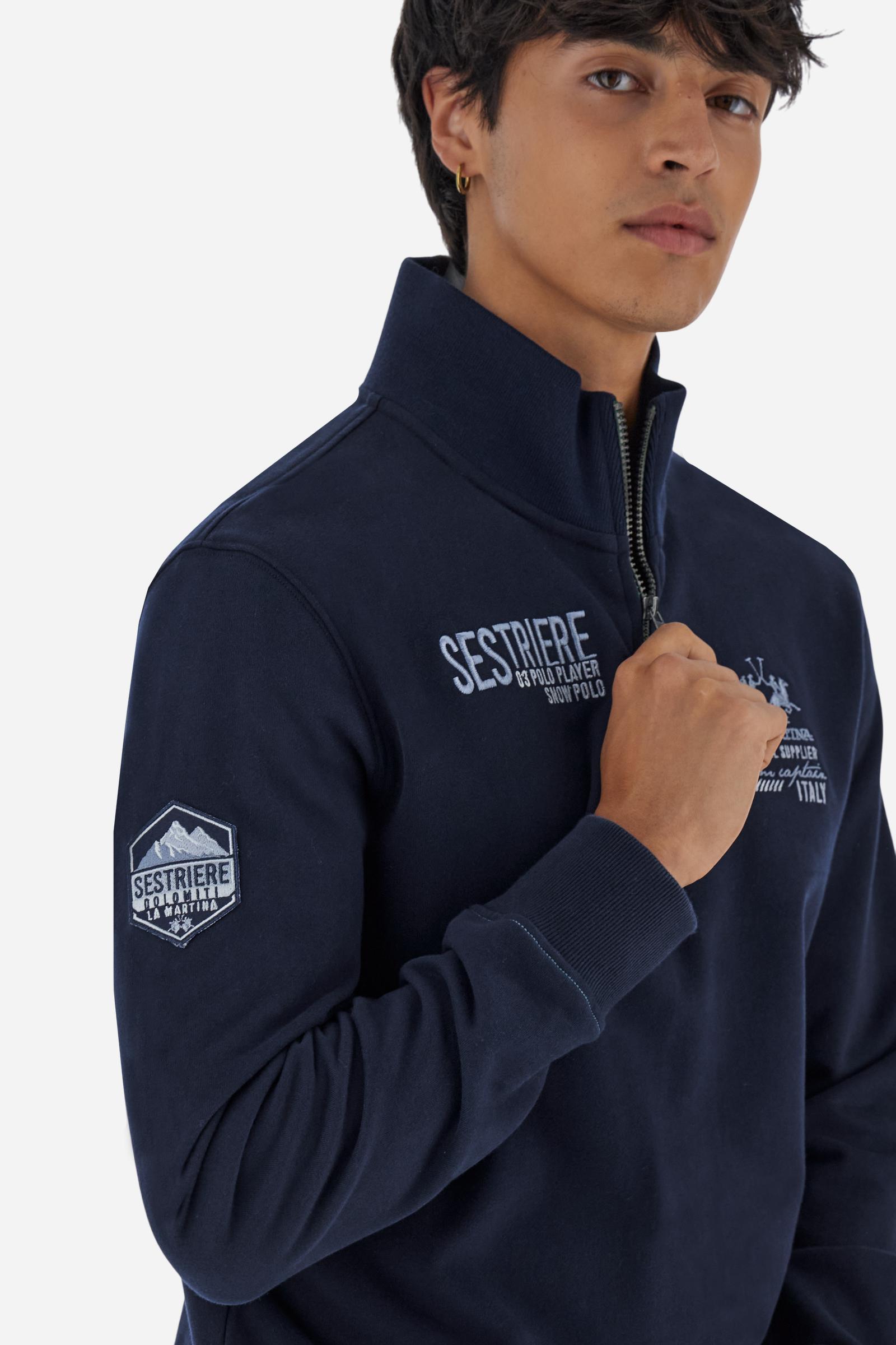 Sudadera de hombre de cuello alto con cremallera - Boris