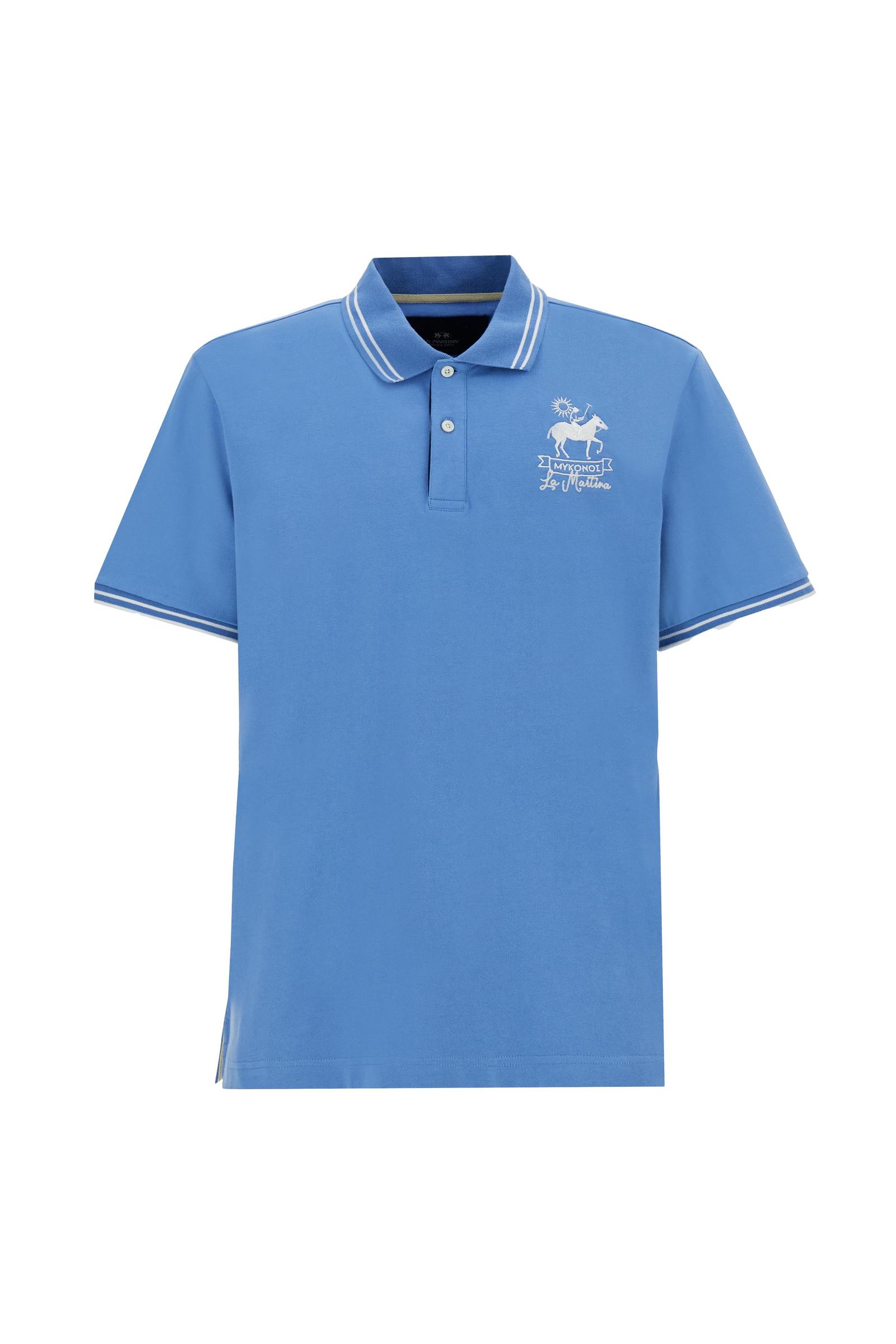 Polo hombre de manga corta en jersey de algodón Mykonos – Corbin