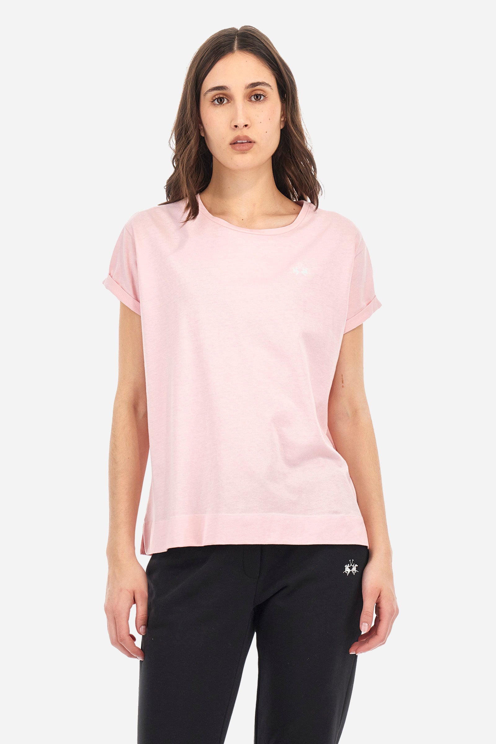 Damen-T-Shirt mit Polo Crew Stickerei - Agar