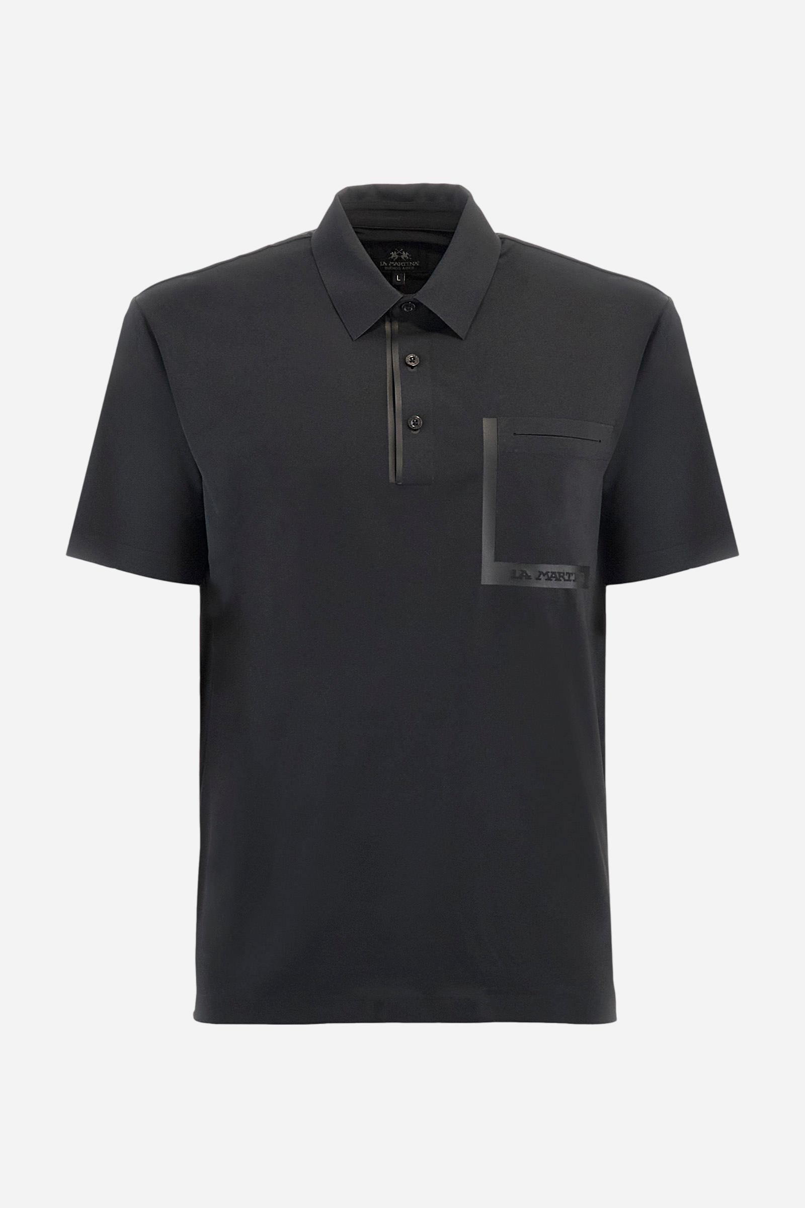 Regular fit jersey short-sleeved polo shirt – Anson