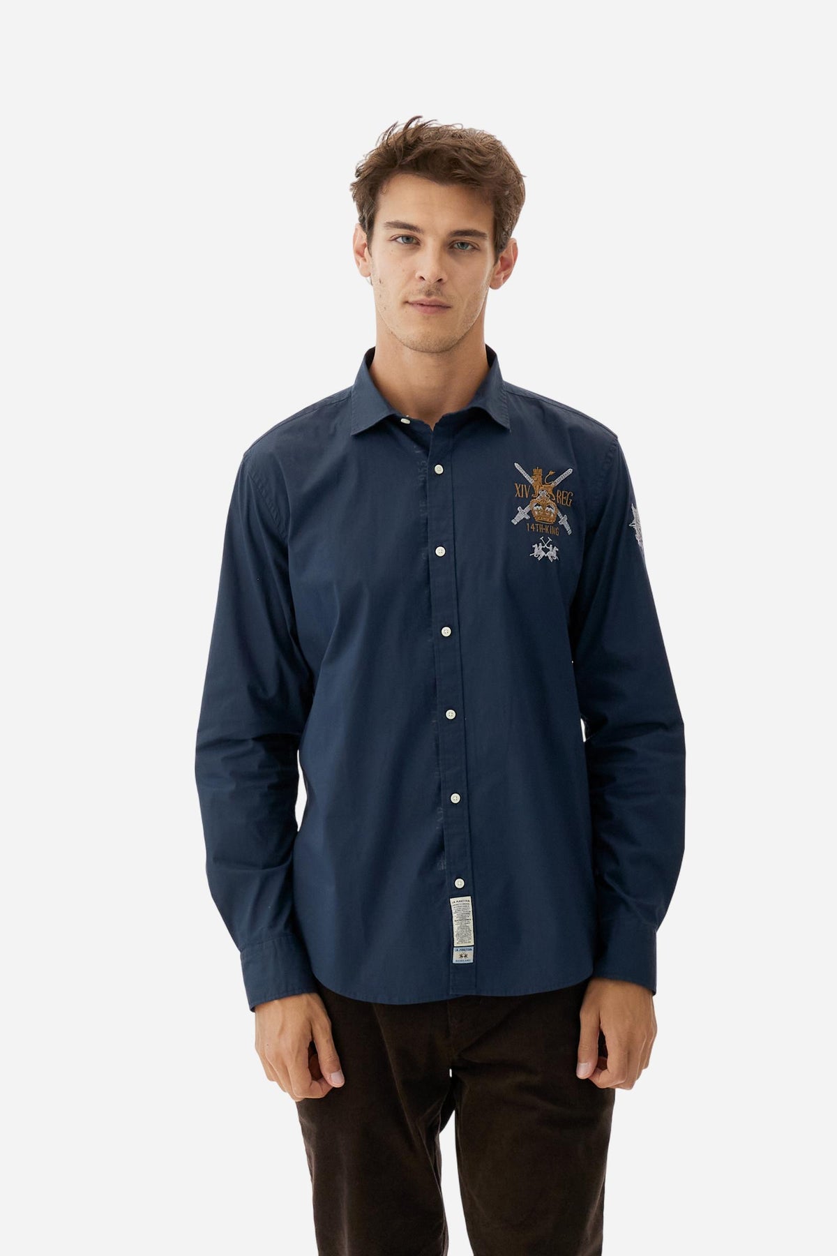 Chemise Homme LA MARTINA Bleue – Taille XXL – Occasion Très Bon État