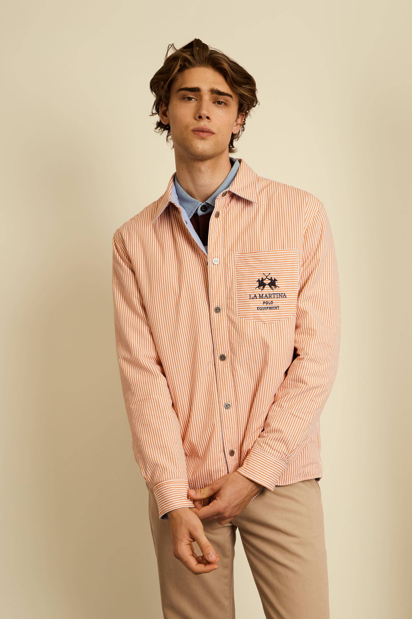 Surchemise homme double-face en oxford et coton rayé - Chile