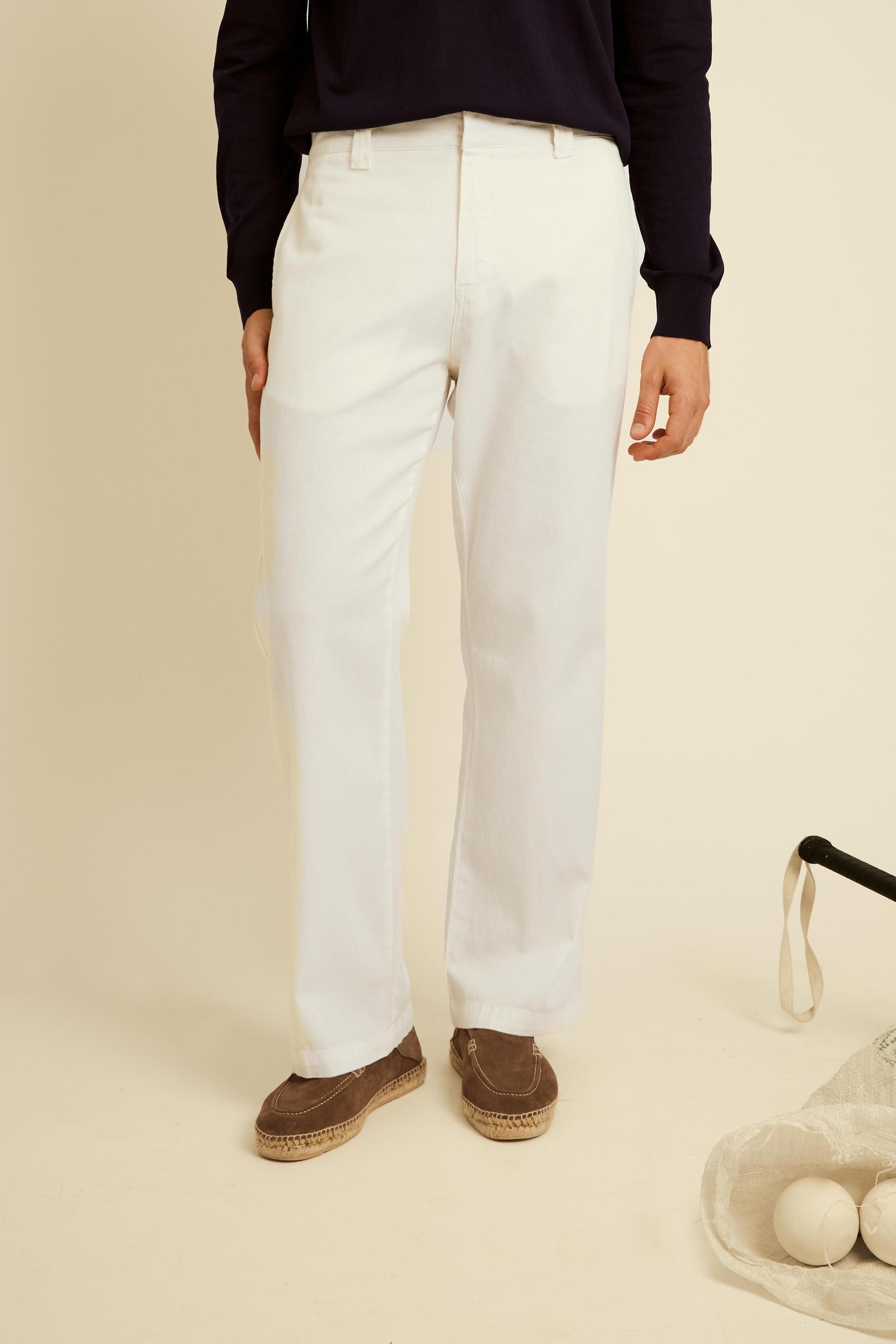 Pantaloni chino uomo in tela cotone e lino Black Label Edition - Chip