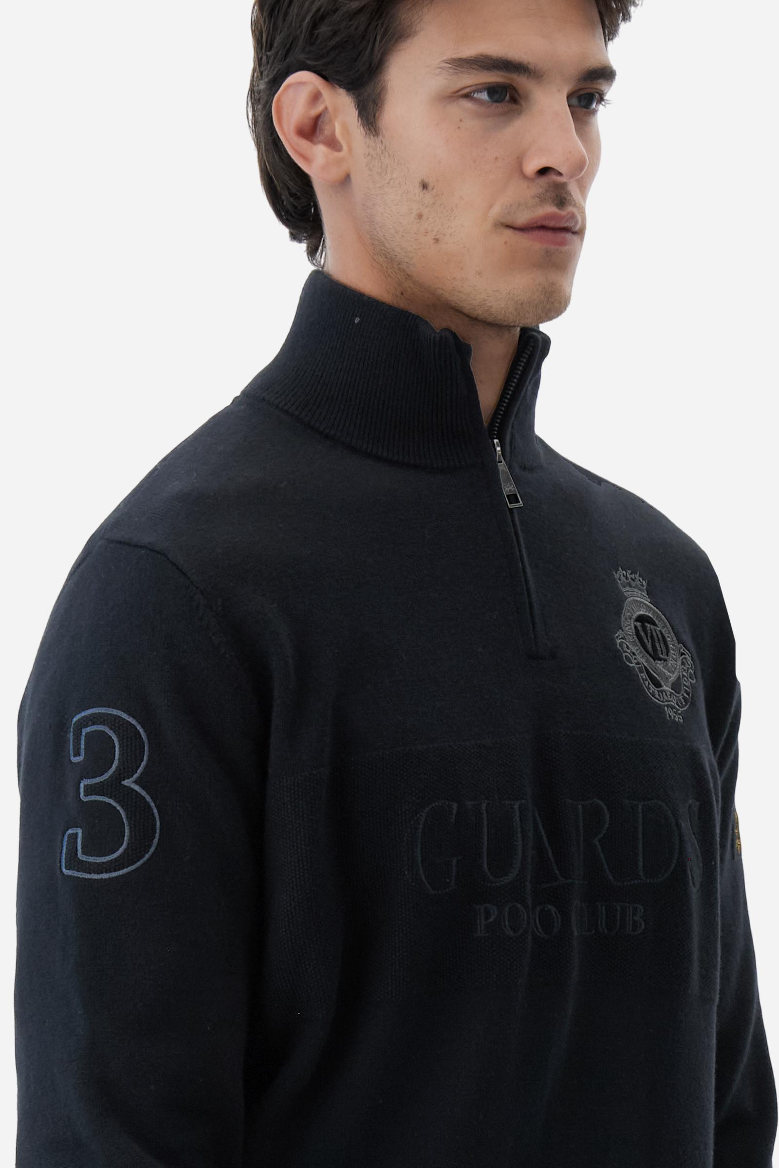 Jersey de hombre de cuello alto con cremallera en lana - Boulus