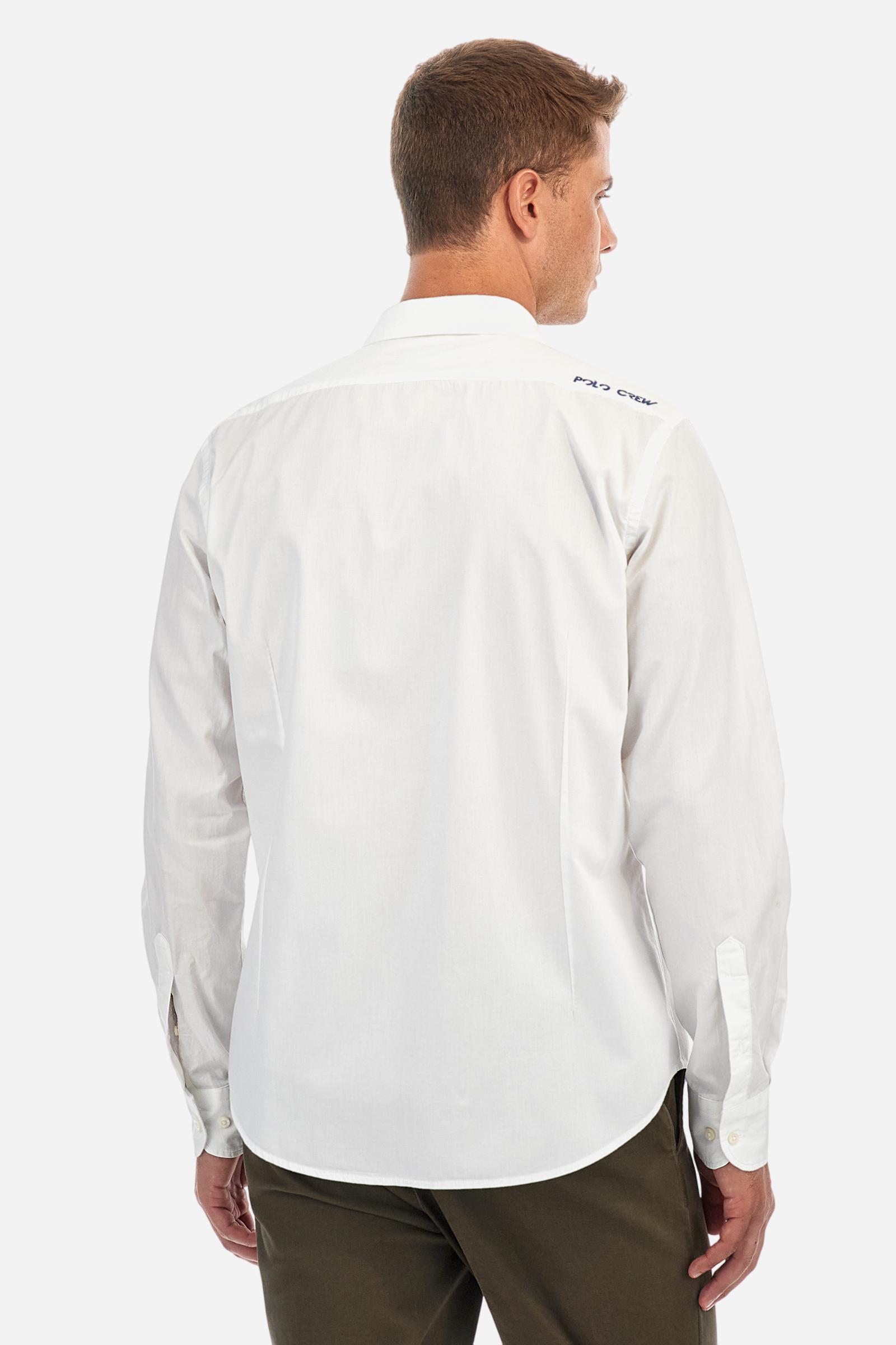 Slim poplin shirt with logo - Adolf