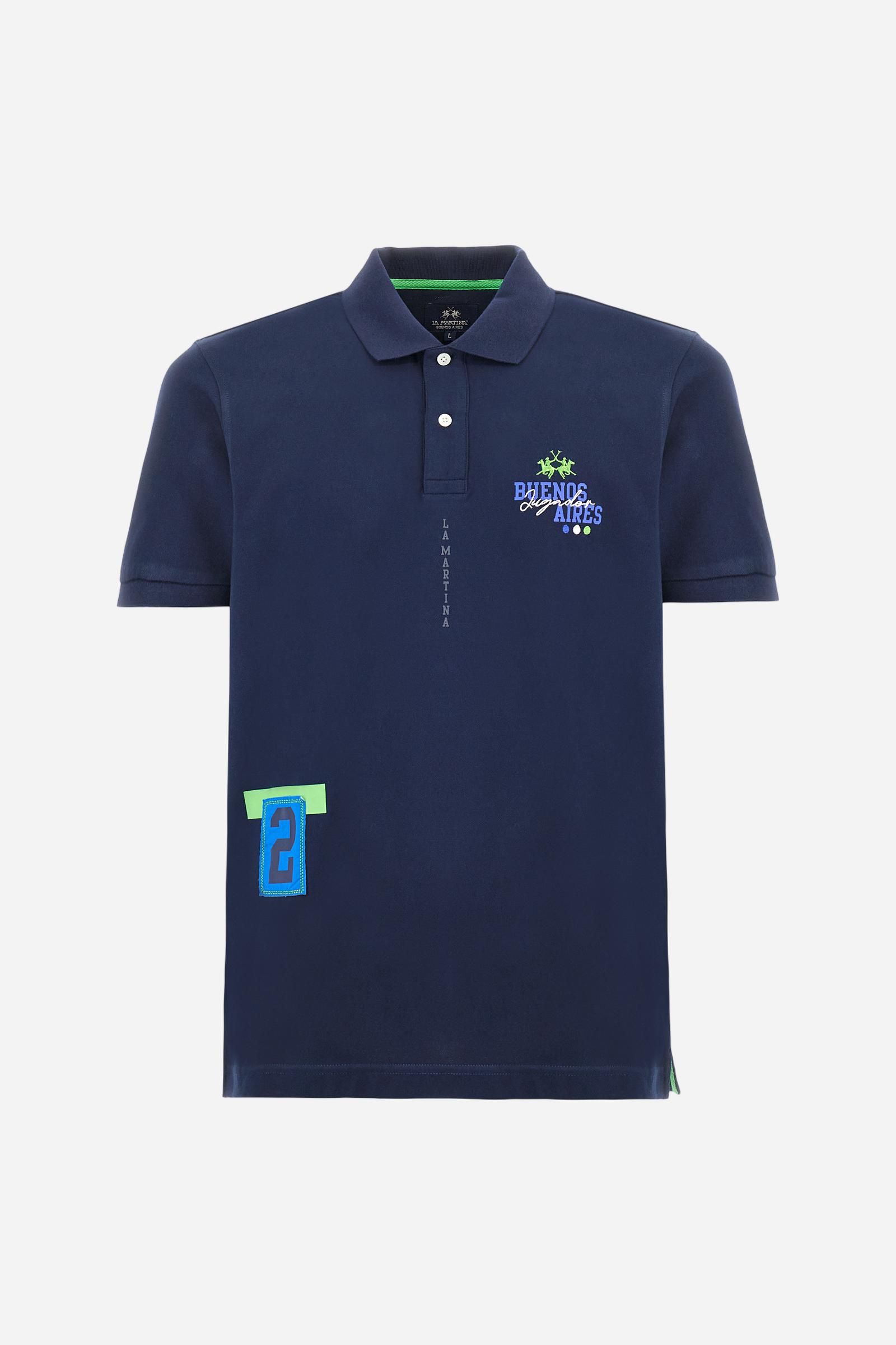 Polo en piqué de coton extensible coupe classique - Antemio