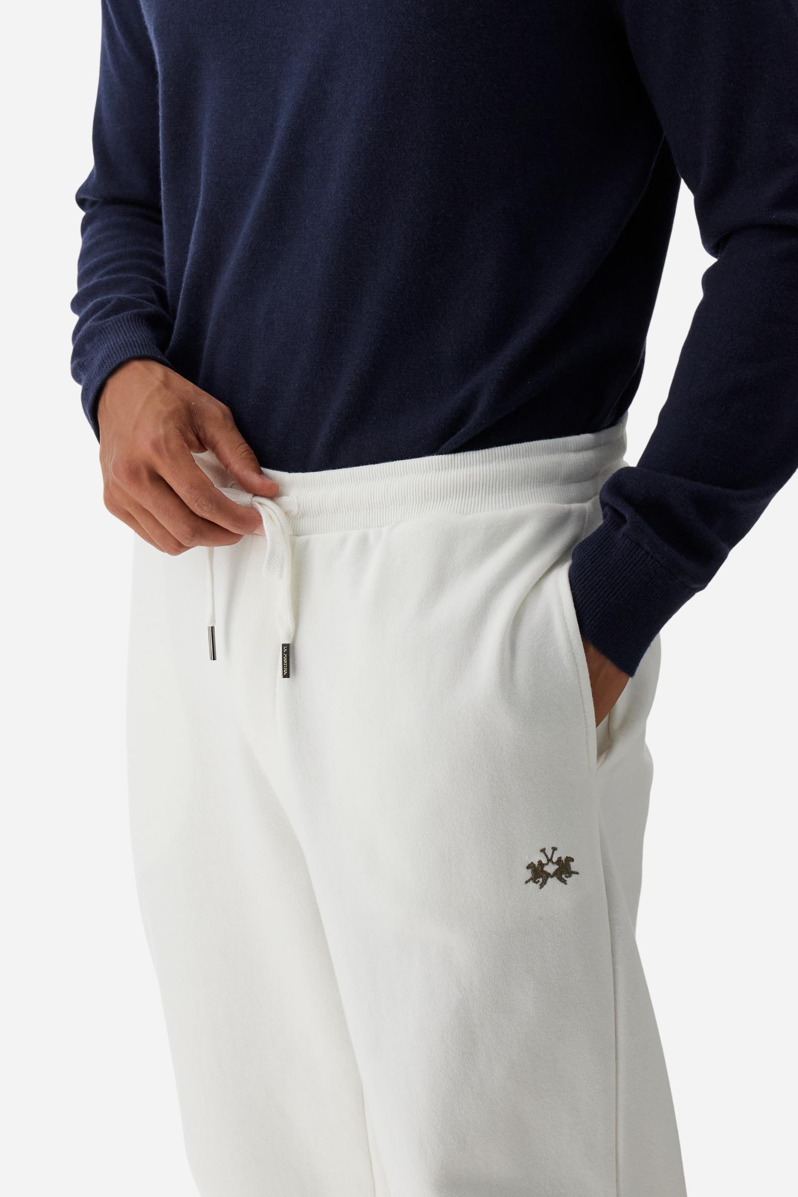 Men’s jogging pants in soft, warm-feel cotton. An essential sporty style with a regular fit, drawstring waist and small contrasting logo on the front. - Off White
