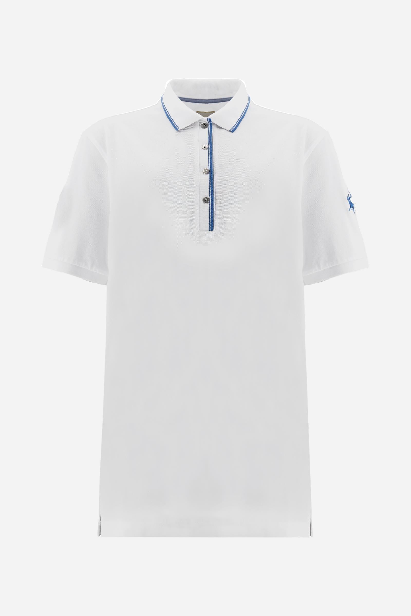 Polo dress in cotton piqué Essential - Cherry