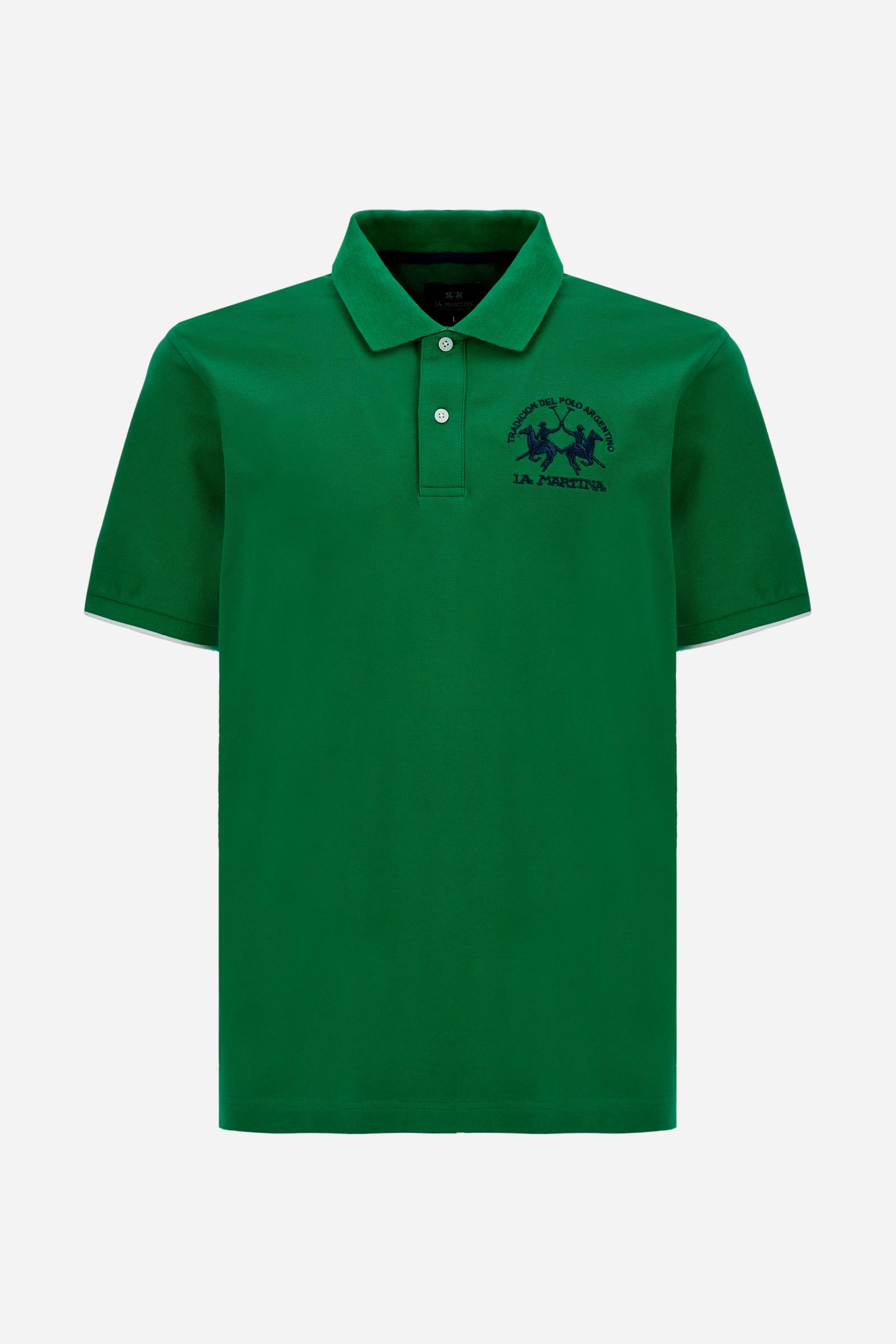 Men's short sleeve polo in stretch piqué with Iconic Team logo - Miguel