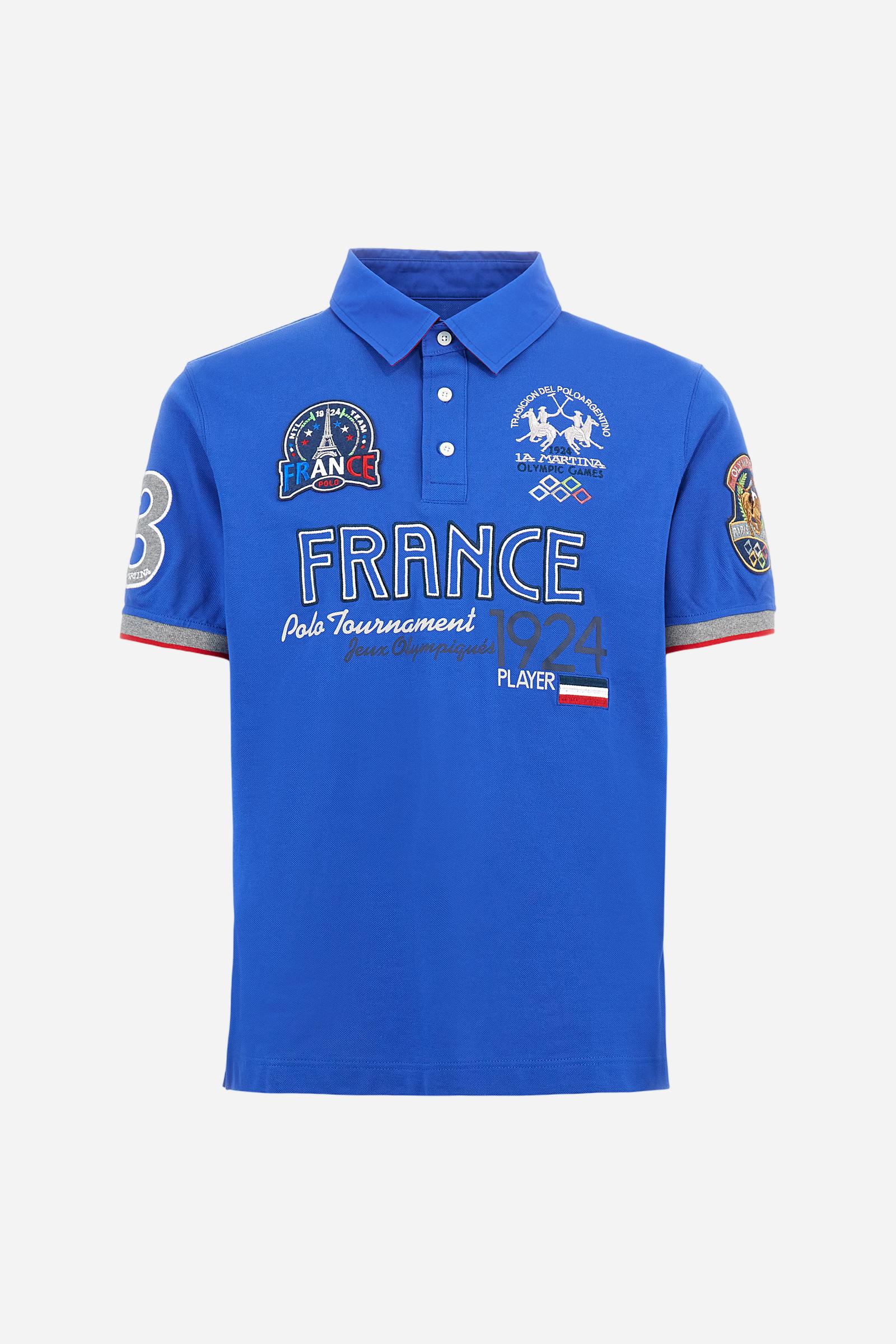 Regular fit polo shirt in stretch cotton piqué - Avelino