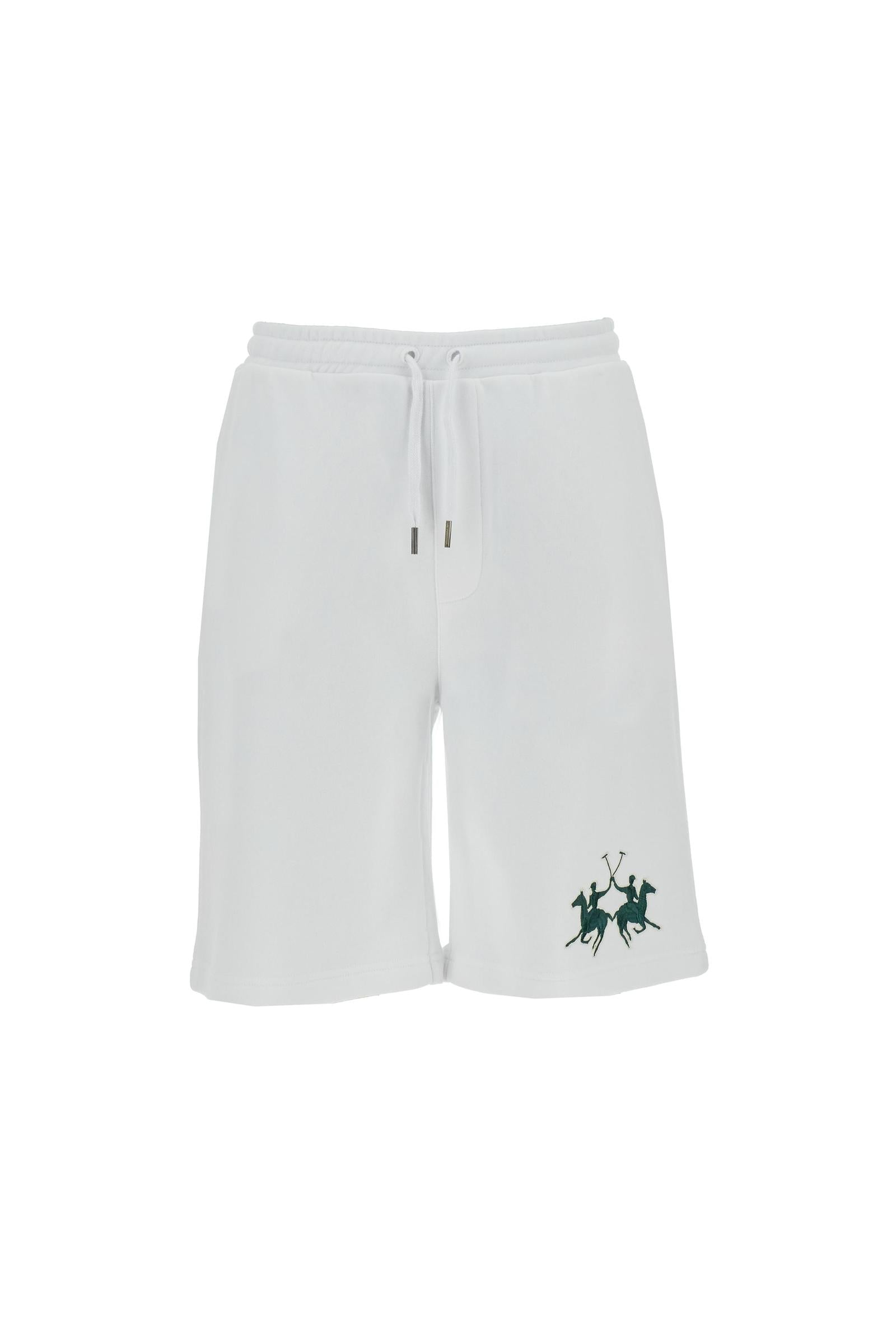 Men's bermuda shorts in cotton sweatshirt fabric with maxi logo - Remi