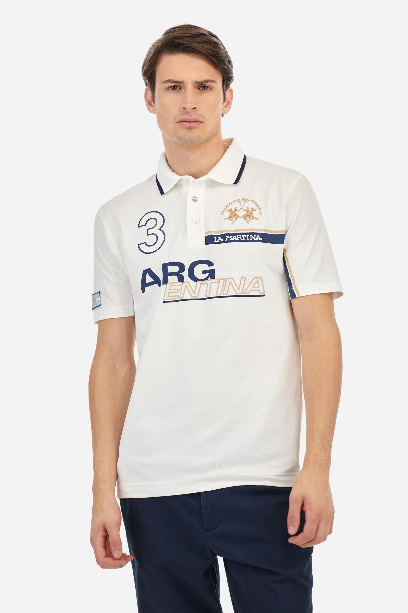 Polo en piqué de coton extensible coupe classique - Adem