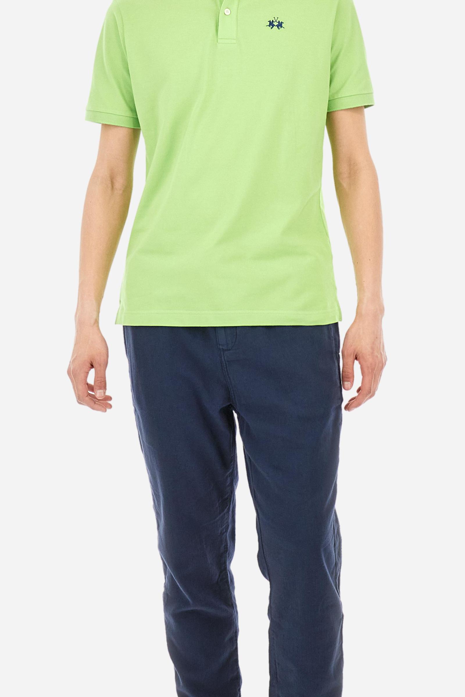 Men's short-sleeved regular-fit polo shirt - Lime Green