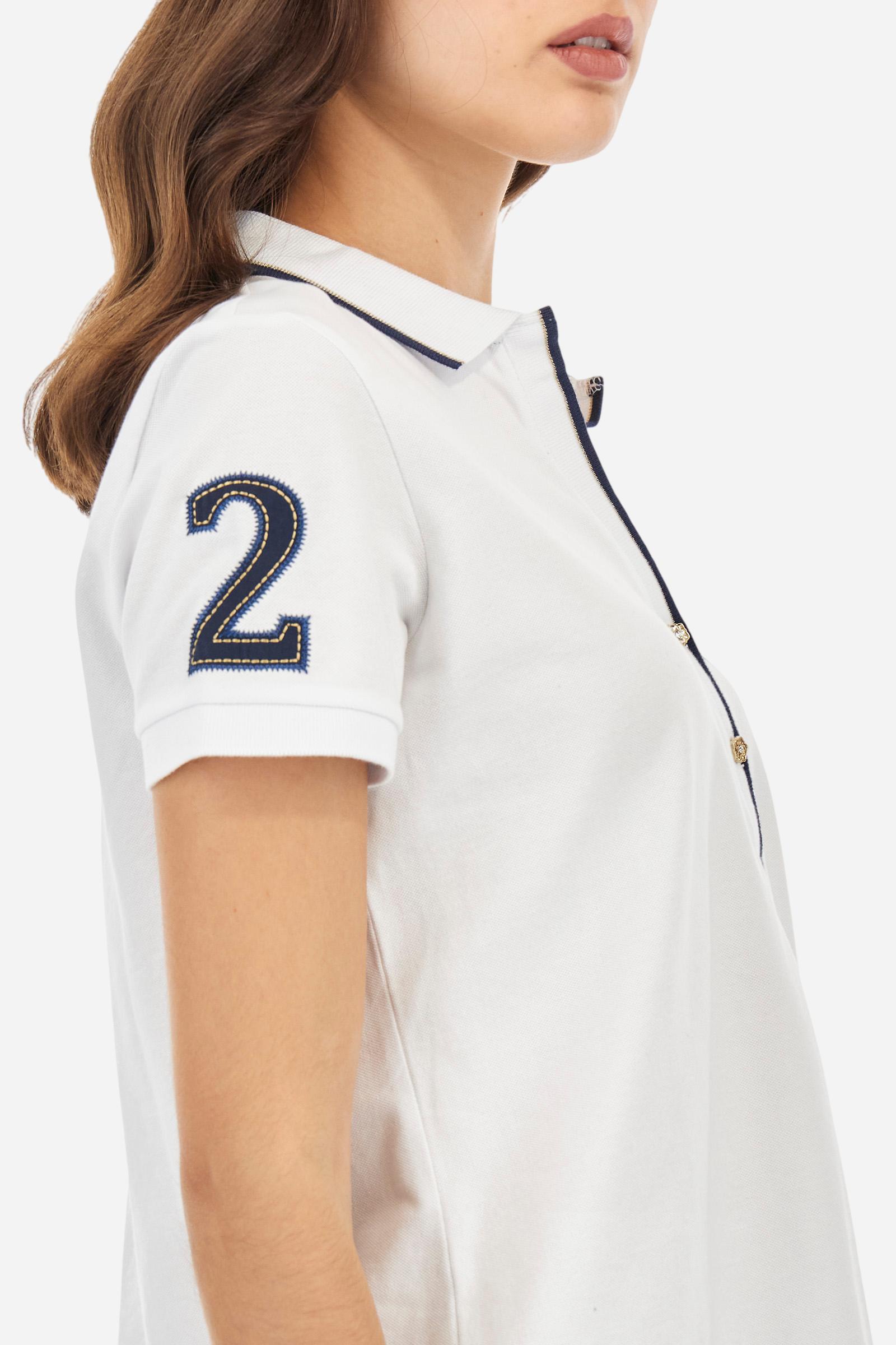 Poloshirt aus Stretch-Piqué-Baumwolle in normaler Passform – Aura