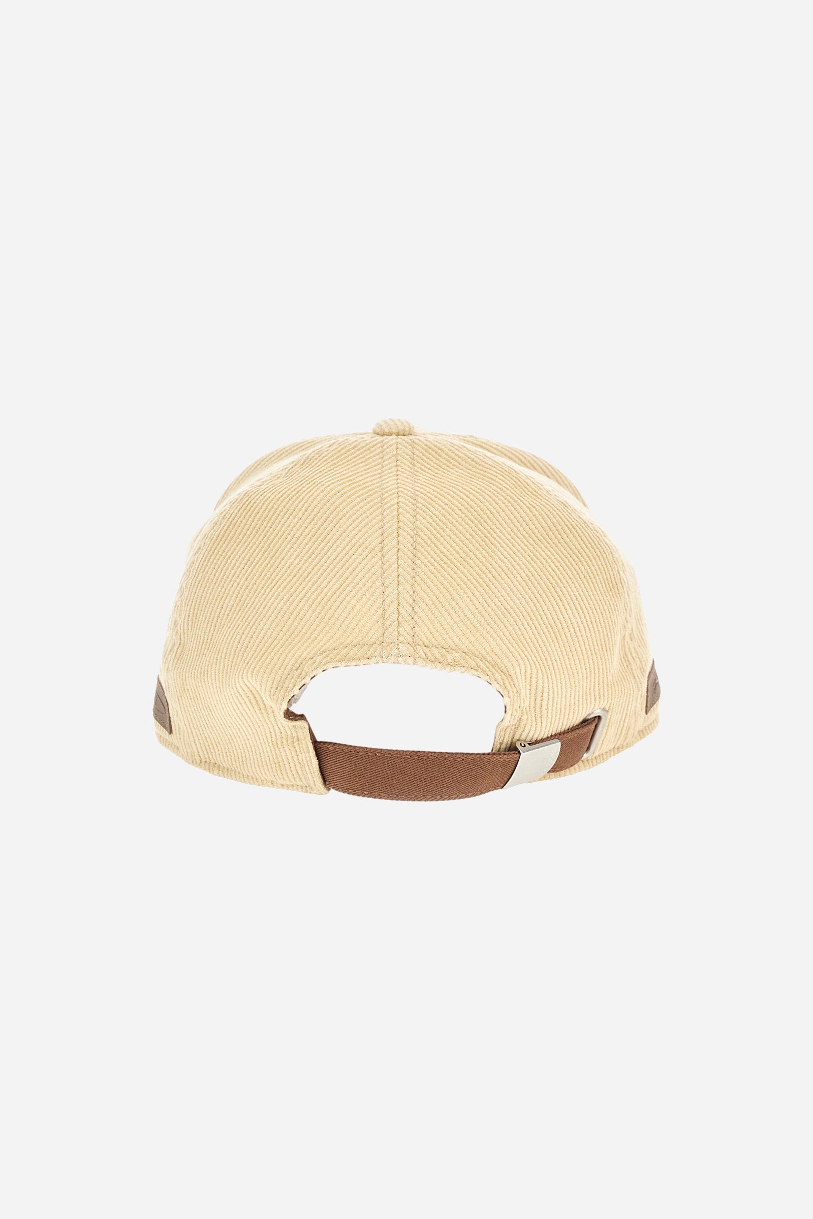 Unisex plain baseball cap with a visor, made from 100% cotton. Capsule collection in collaboration with Pagani. The lettering representing the collection appears on the front of the accessory. Adjustable fastening. - WhitecupGrey Melange
