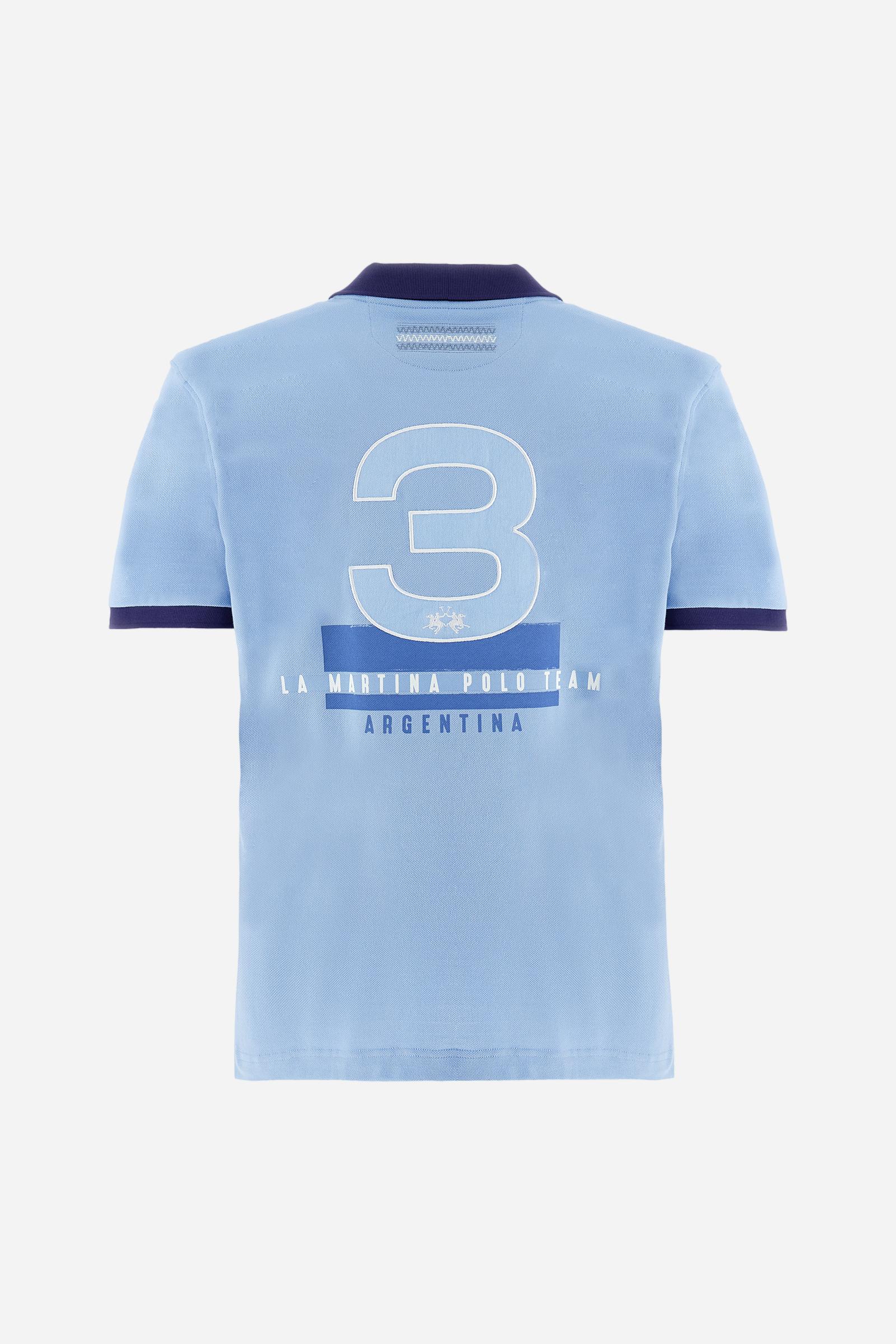 Regular fit polo shirt in stretch cotton piqué - Aicher