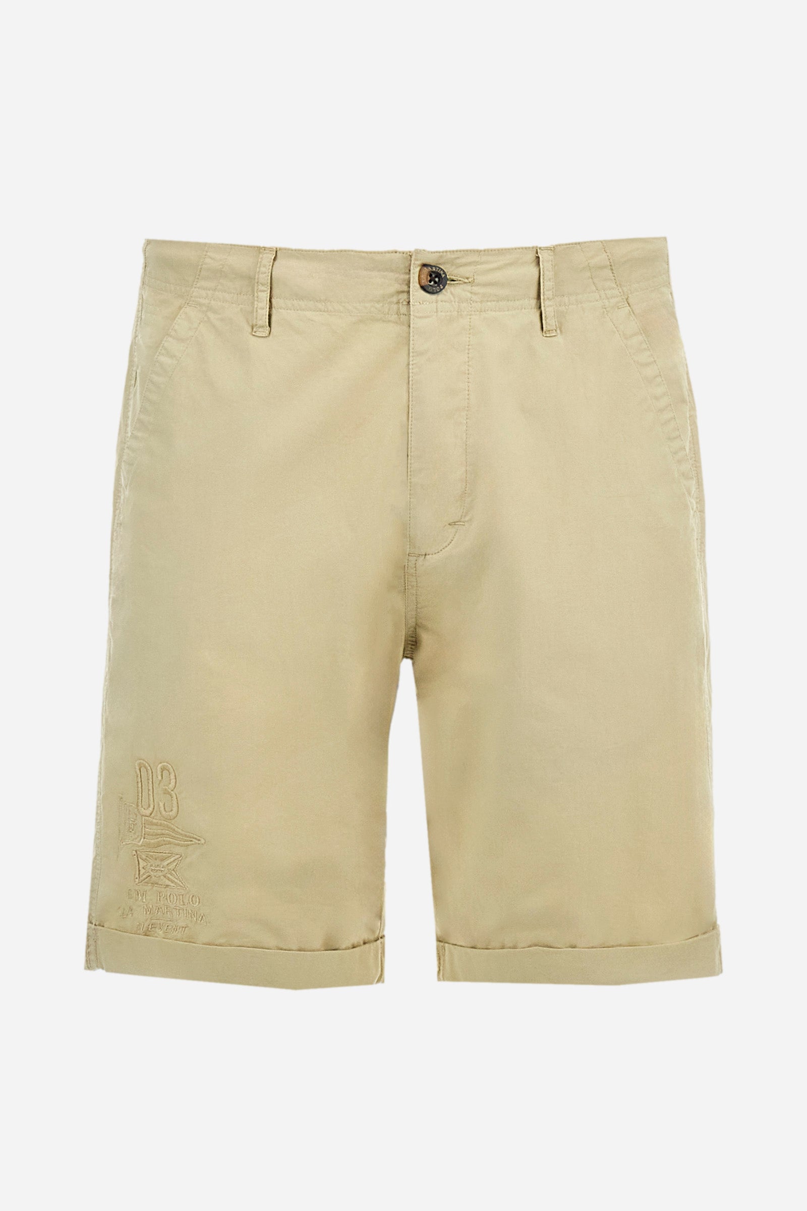 Regular fit cotton poplin Bermuda shorts – Atuel