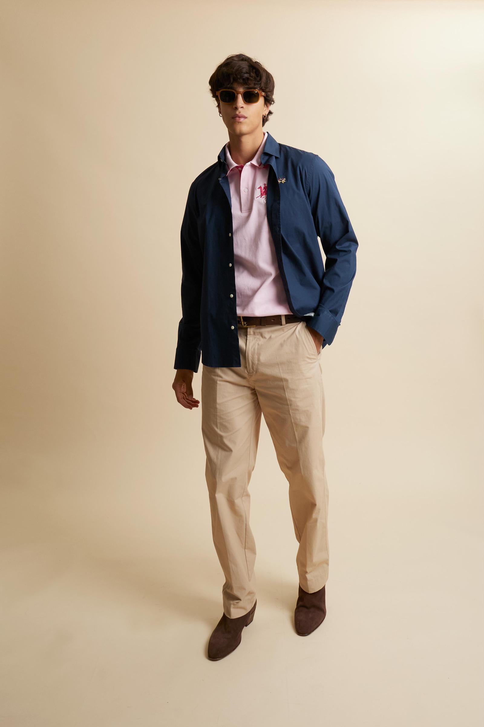 Men’s short-sleeve piqué polo shirt with 3D maxi logo – Coty