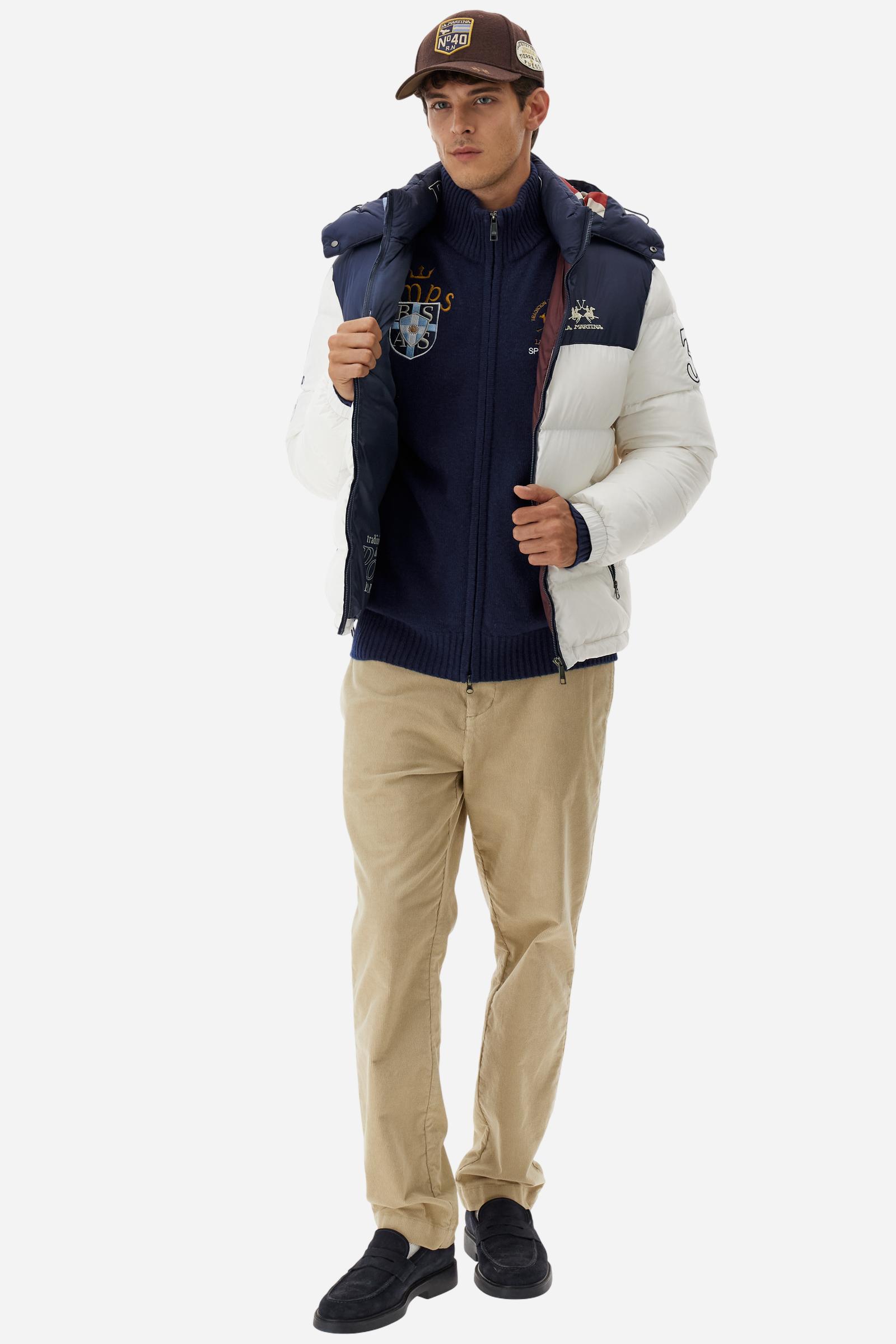 Men’s full zip lambswool sweater Polo Player - Barclay