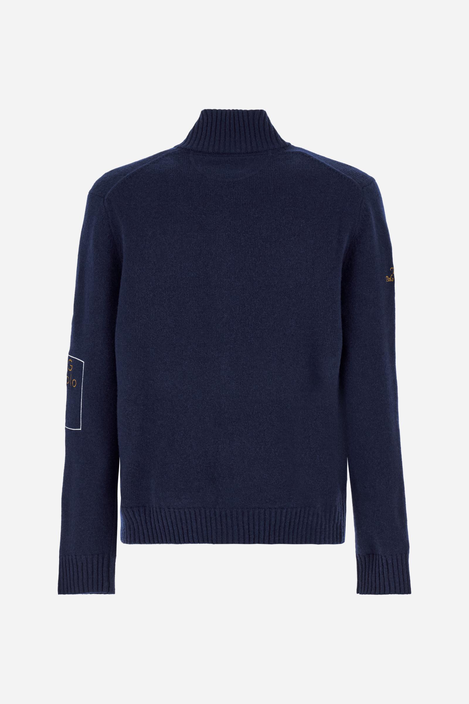 Men’s full zip lambswool sweater Polo Player - Barclay