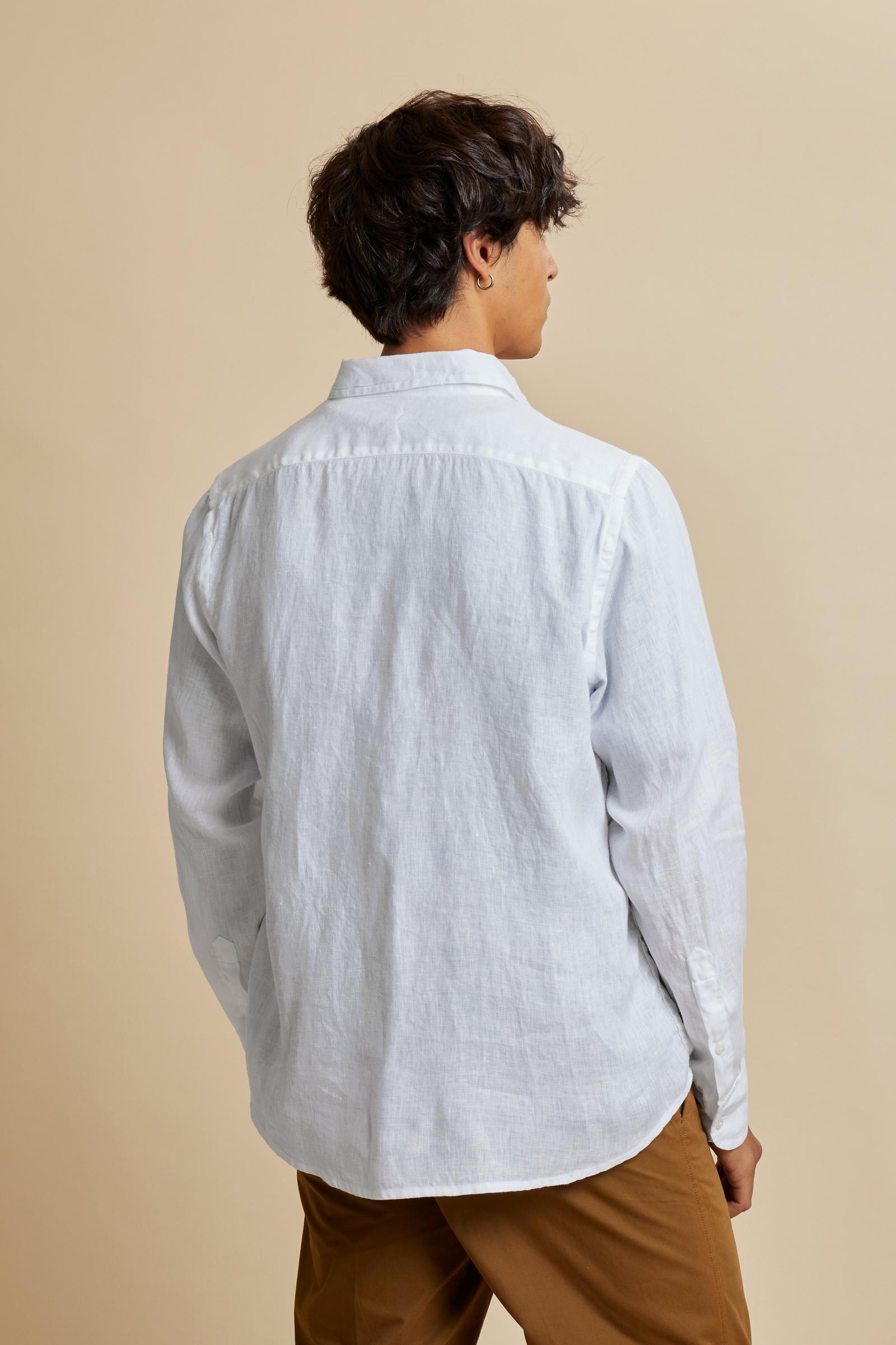 Men’s regular fit garment-dyed linen shirt - Innocent