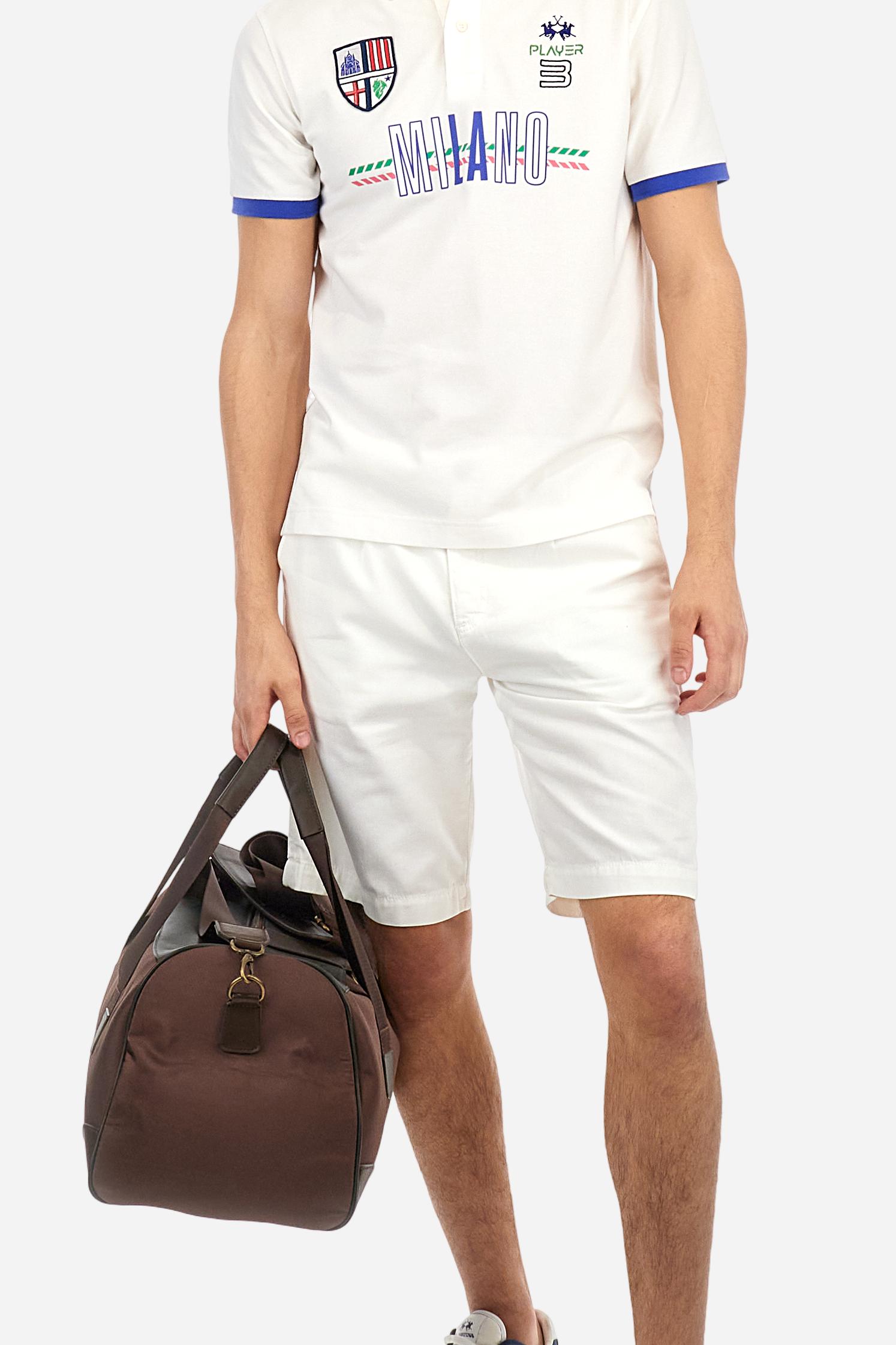 Polo en piqué de coton extensible coupe classique - Agostino