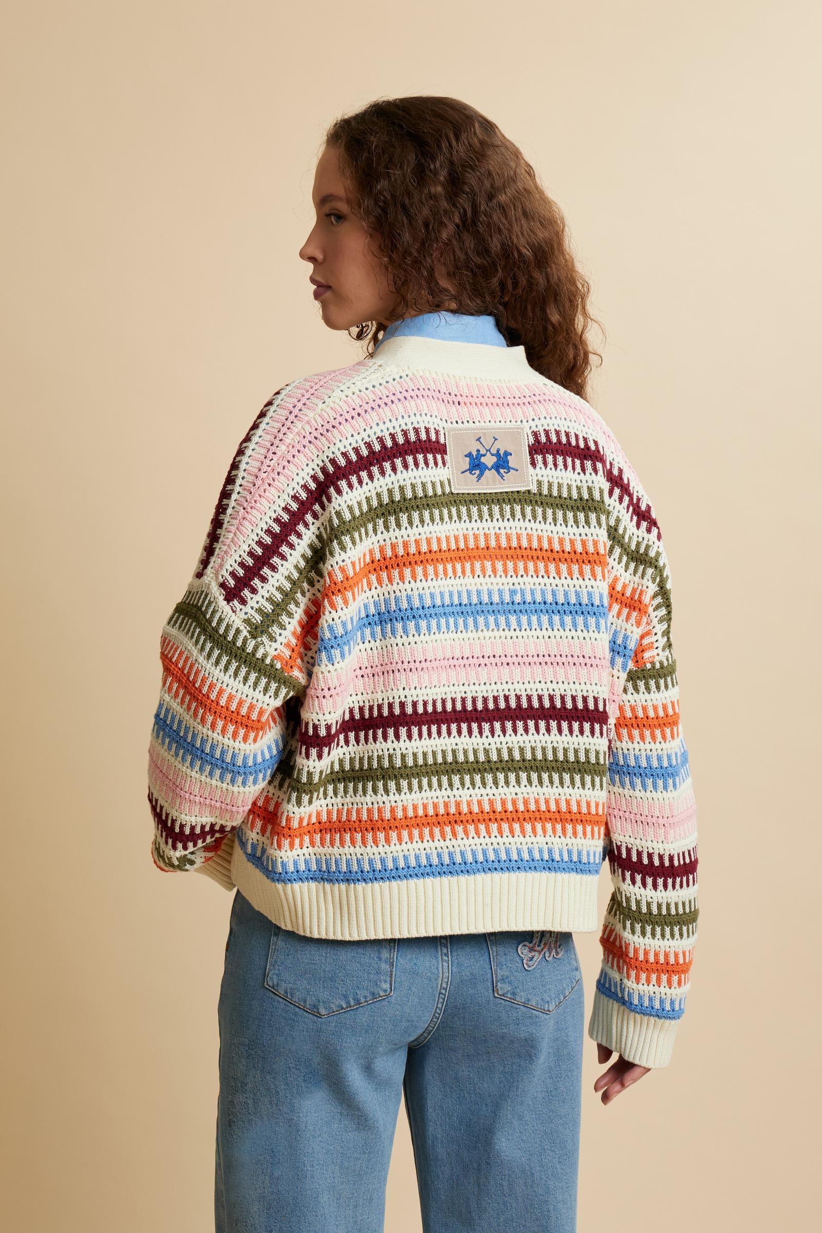 Women’s multicolor cotton cardigan - Cenobia