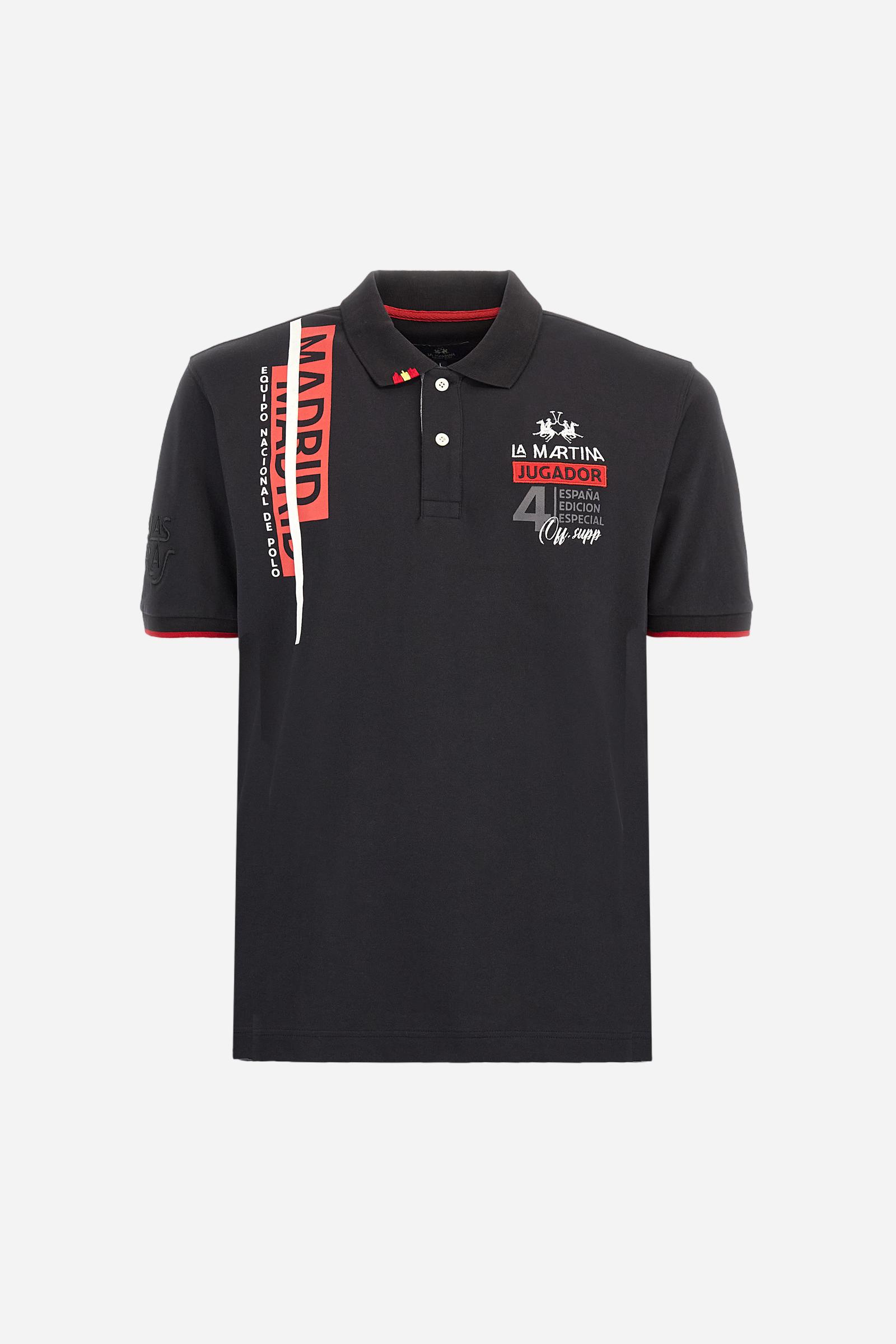 Regular fit polo shirt in stretch cotton piqué - Aguirre