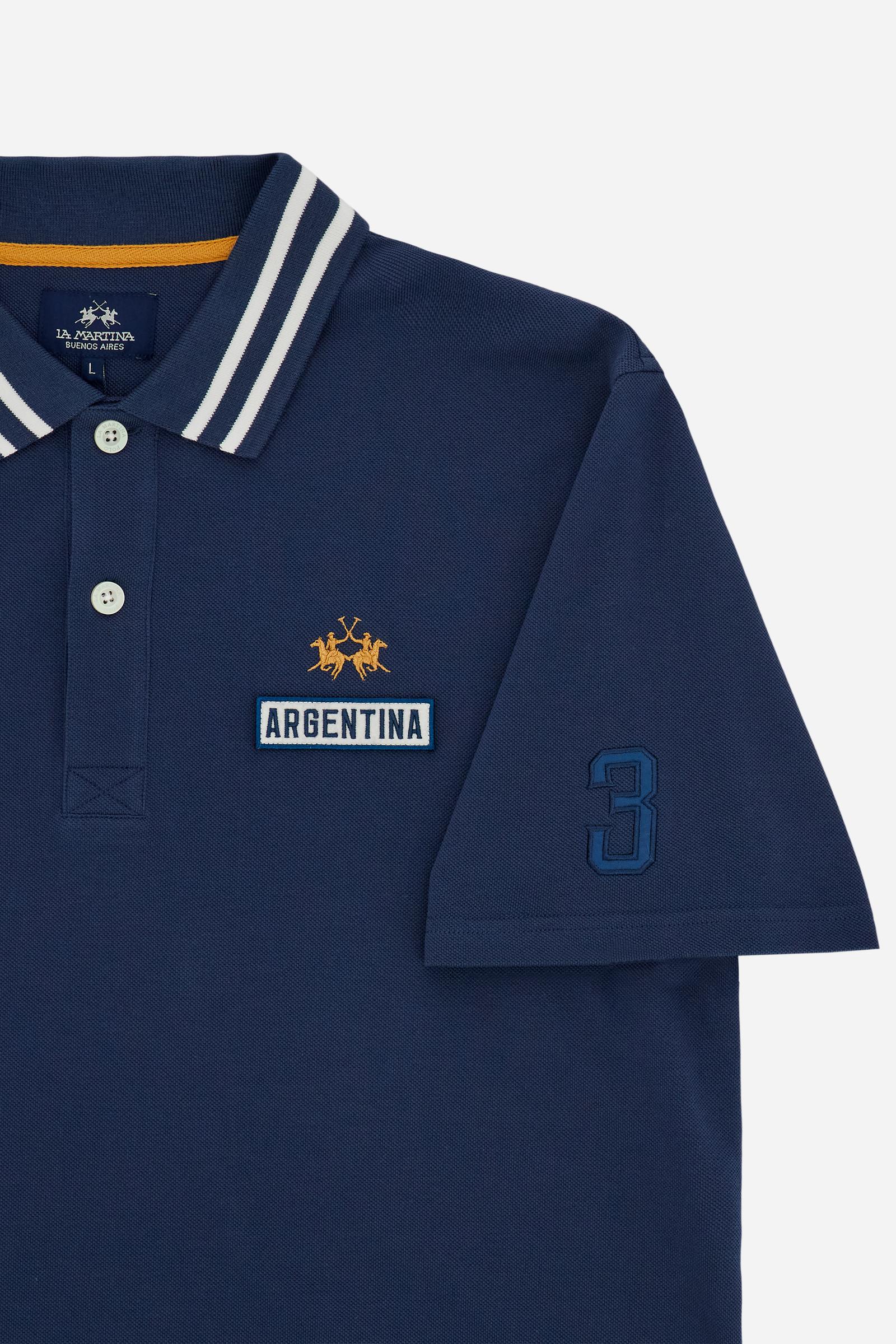Men’s short-sleeved cotton piqué polo shirt Argentina - Cade