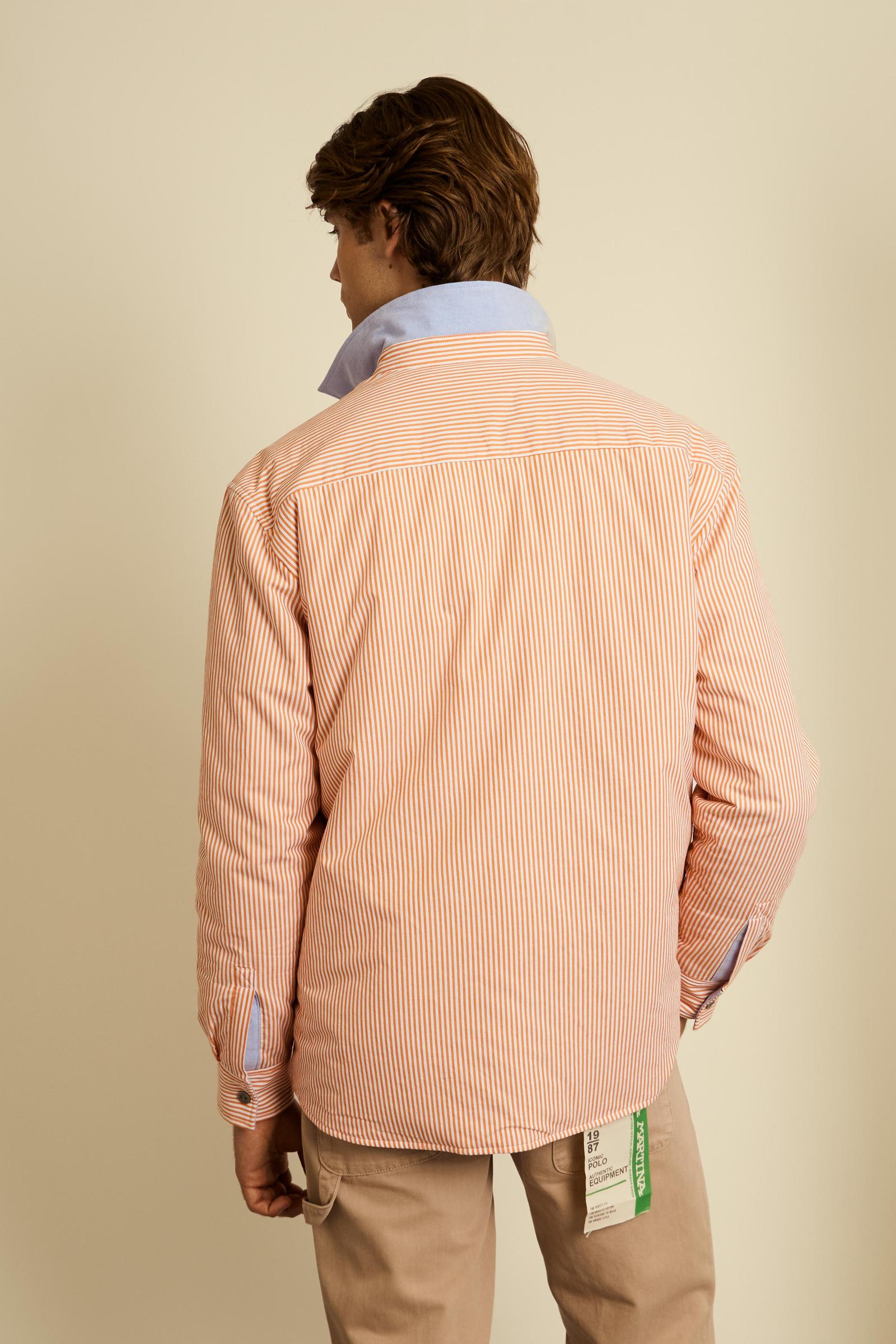 Overshirt uomo double-face in oxford e cotone rigato - Chile