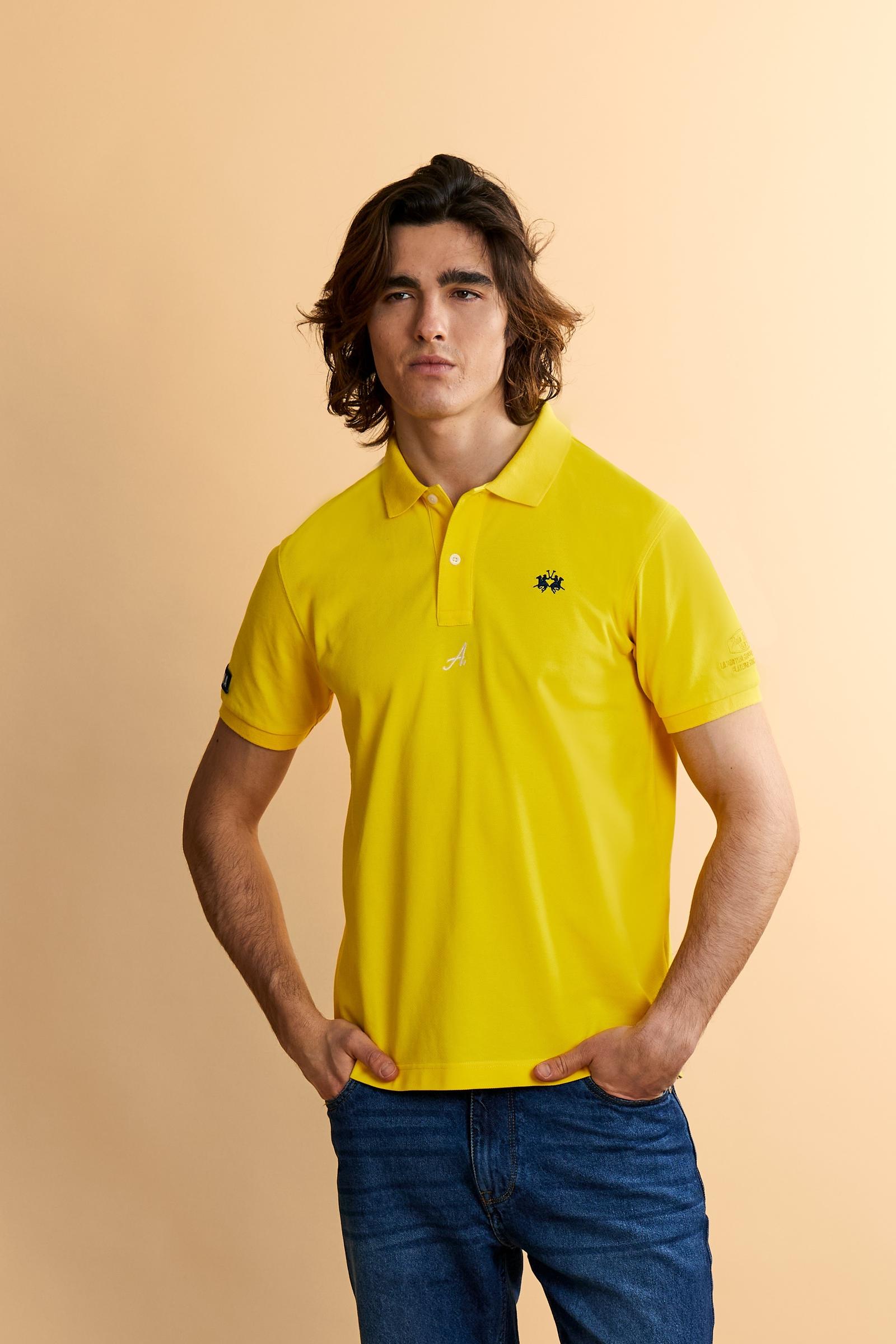 Men’s short-sleeve piqué polo Nations collection - Charo