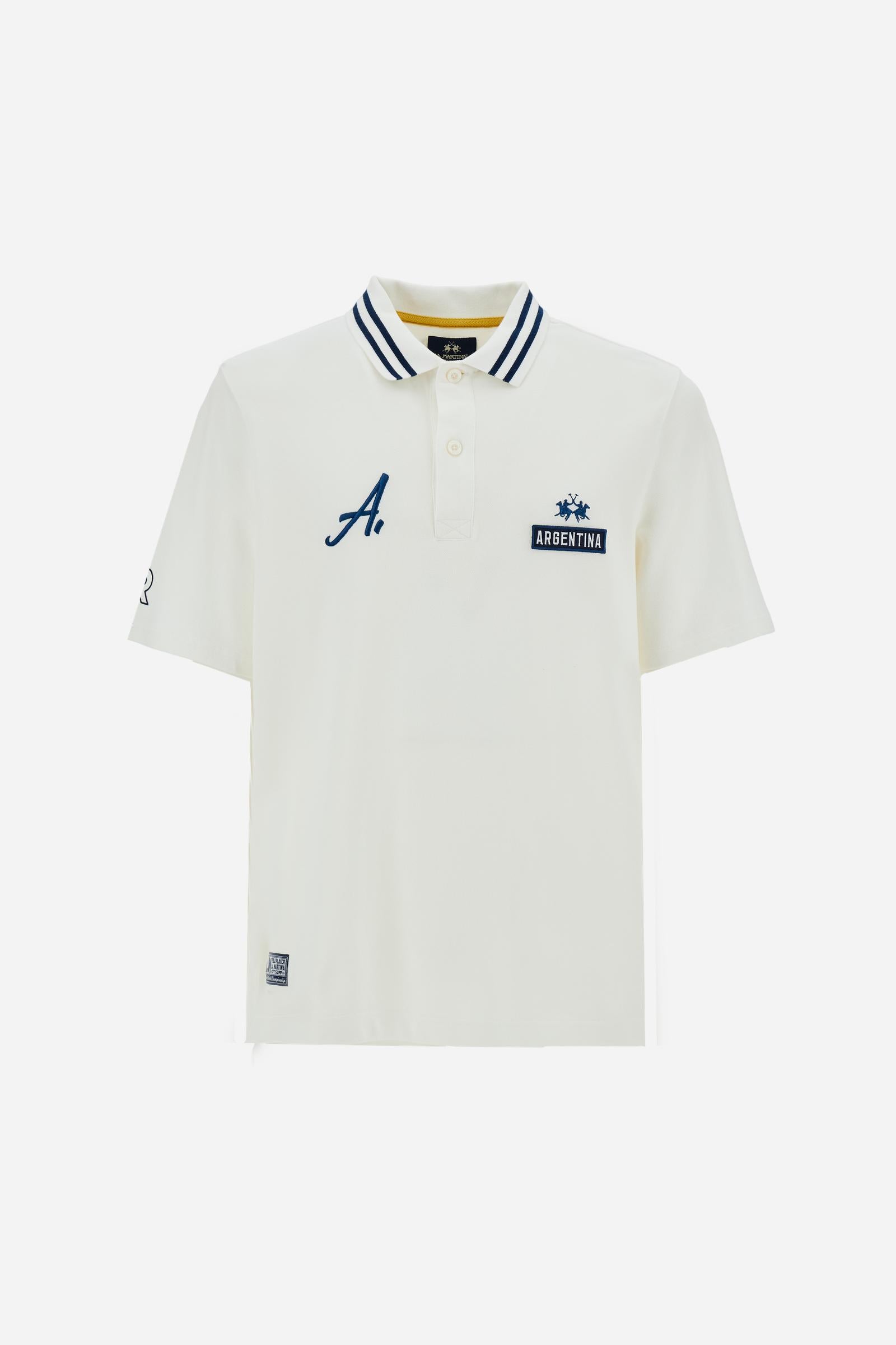 Men’s short-sleeved cotton piqué polo shirt Argentina - Cade