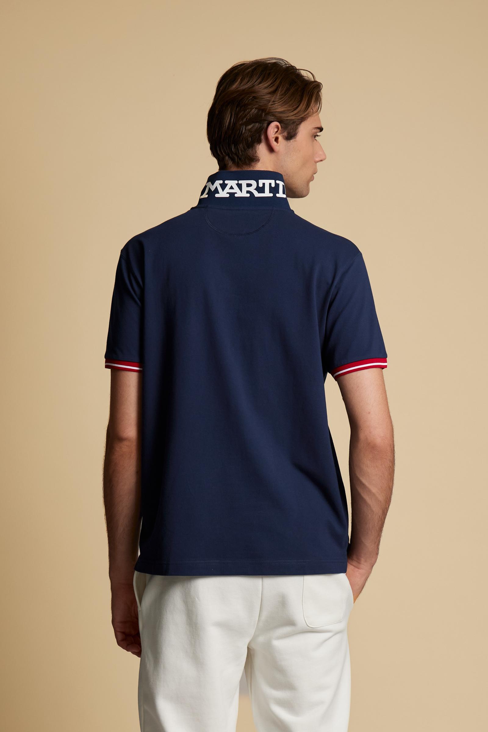 Men’s short sleeve stretch piqué polo shirt with contrast details – Trixie