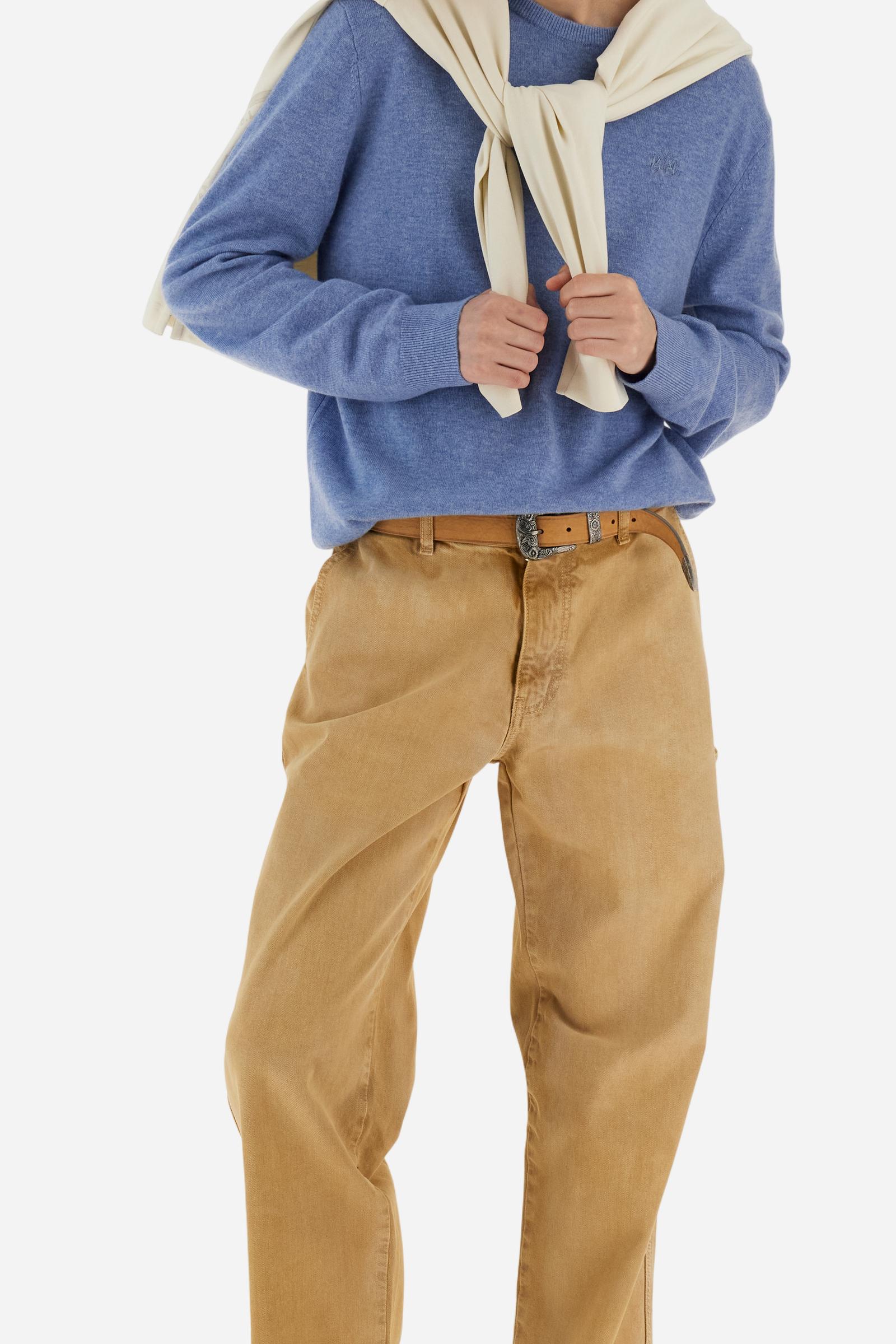 Men’s crew neck wool cashmere sweater - Branndais