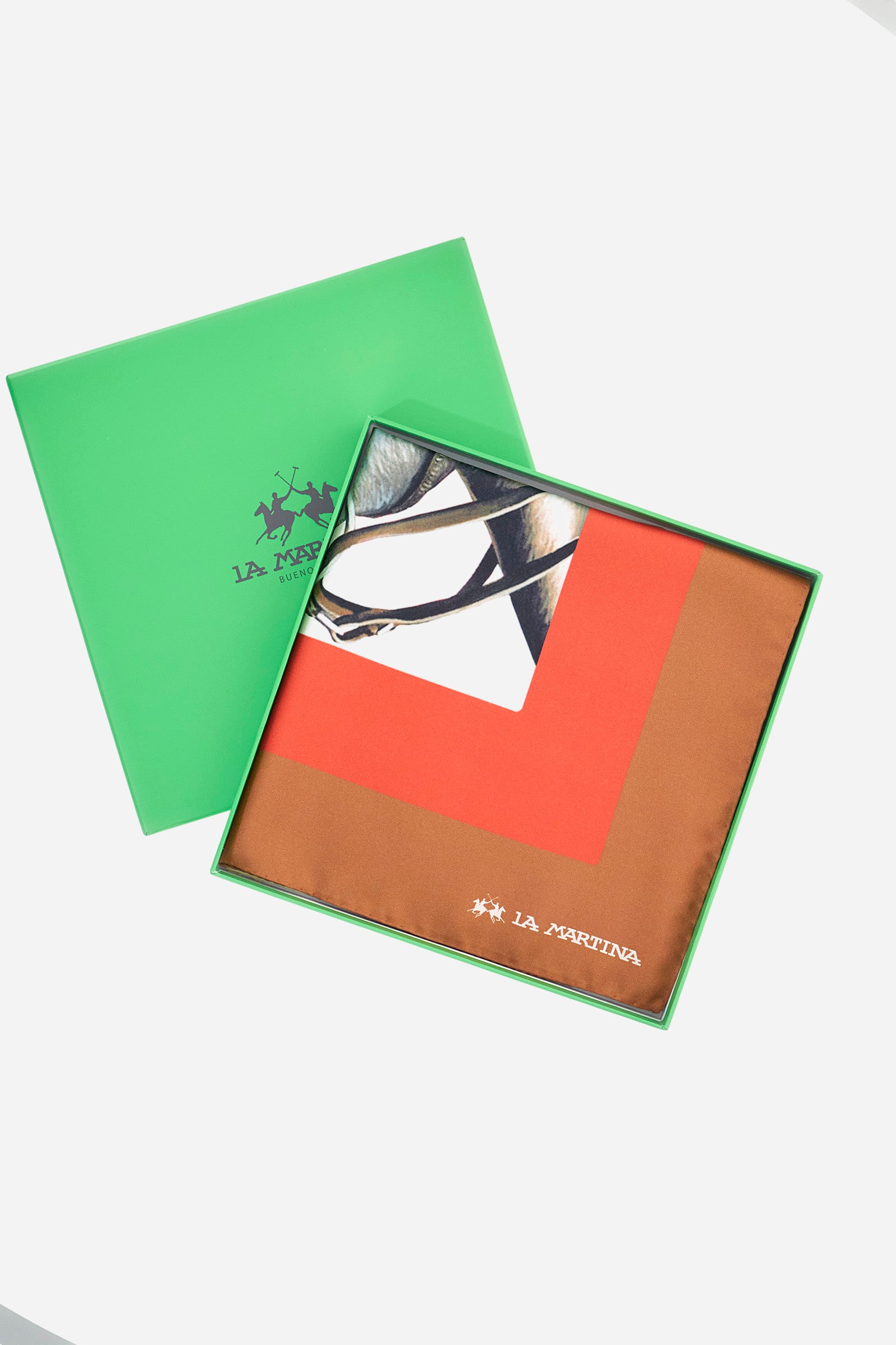 Multicolor scarf in silk