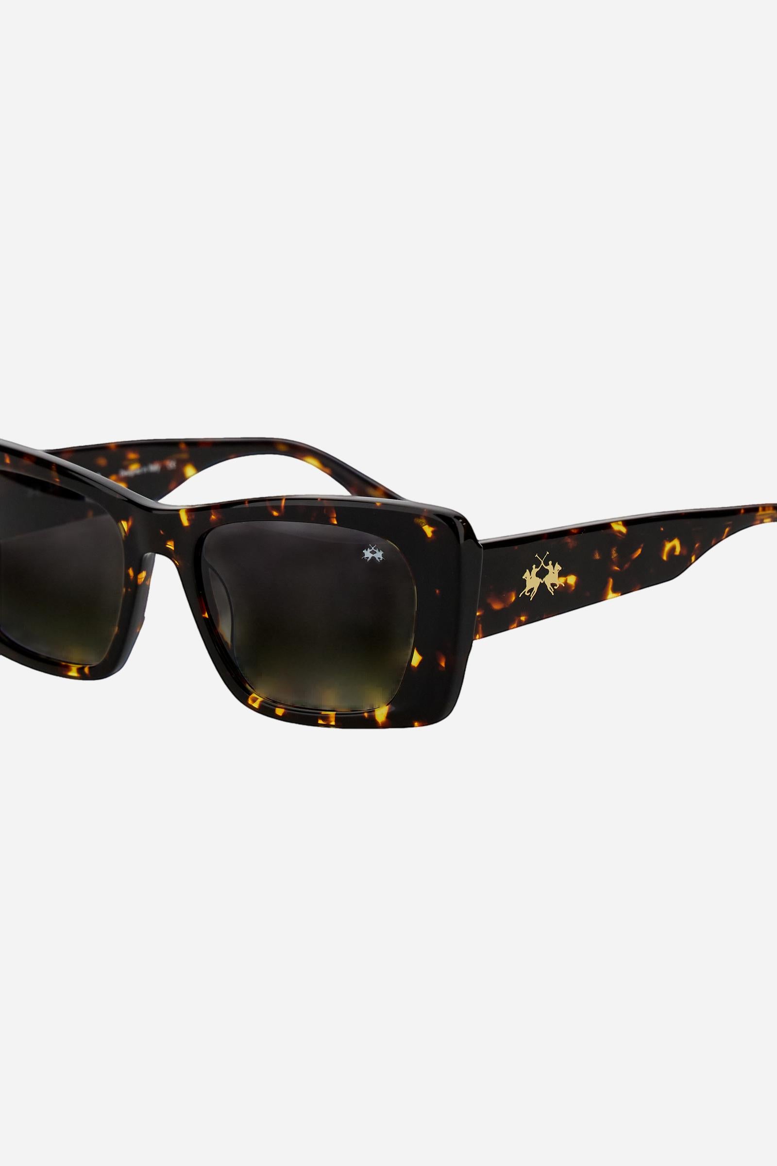 Women’s acetate sunglasses with Crystal Clear lenses - Square