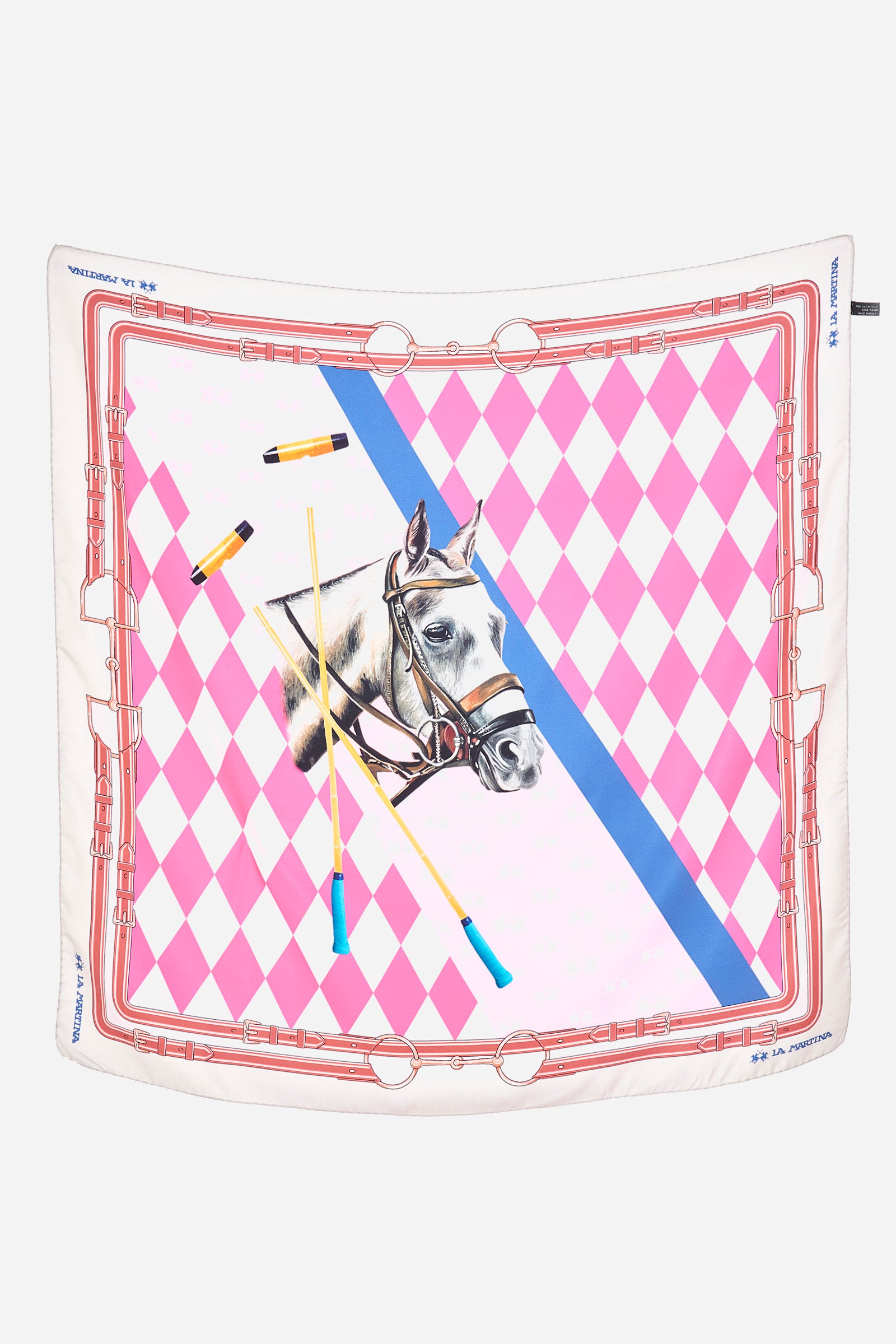 Multicolor scarf in silk