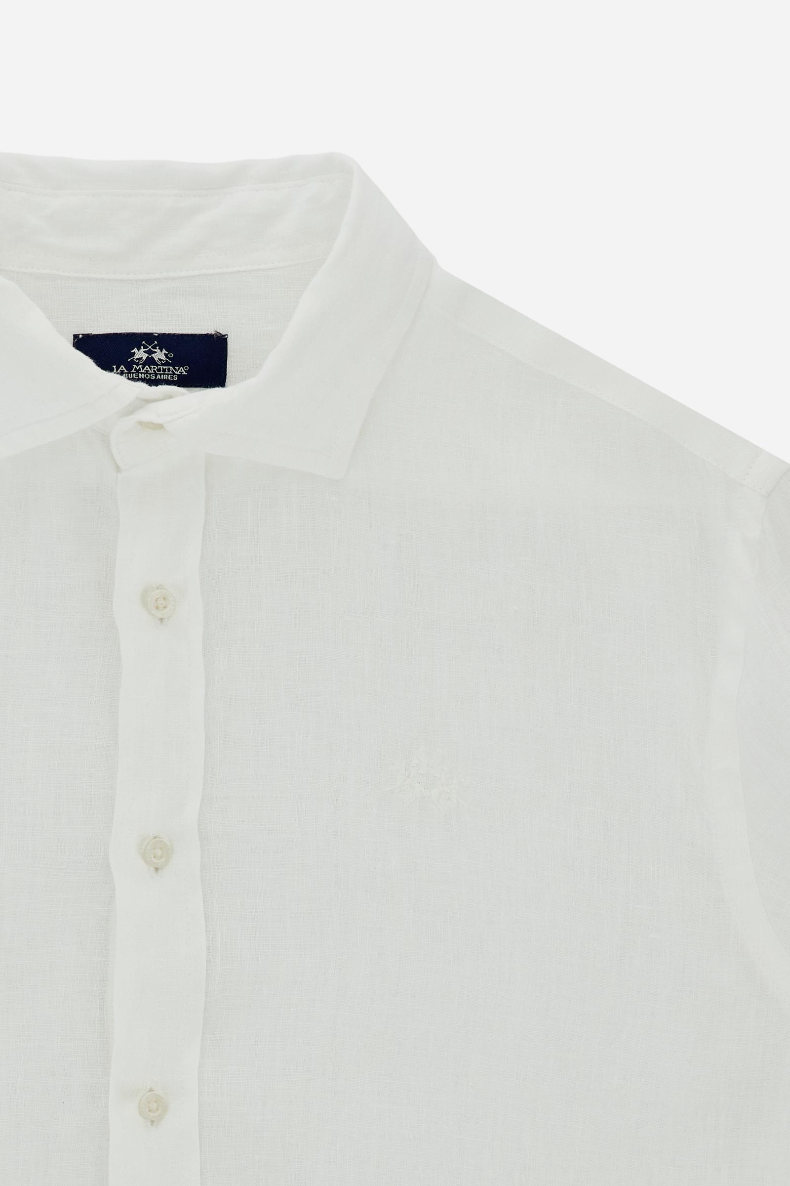 Men’s regular fit garment-dyed linen shirt - Innocent
