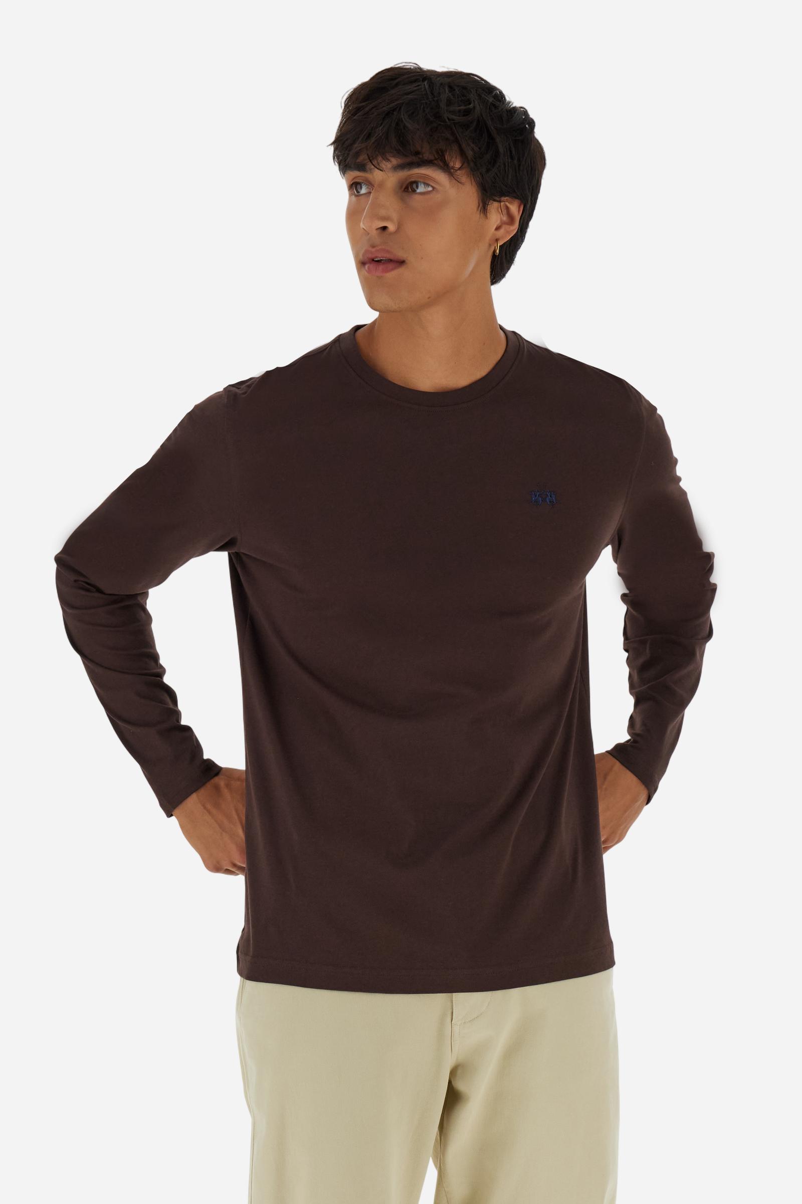 Camiseta de hombre de cuello redondo en jersey de algodón básica - Benjy