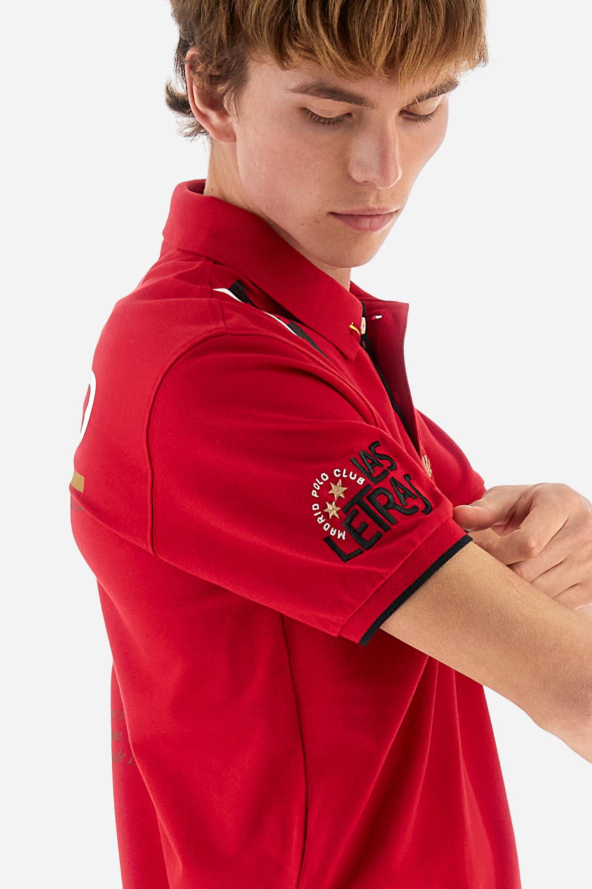 Regular fit polo shirt in stretch cotton piqué - Aguirre