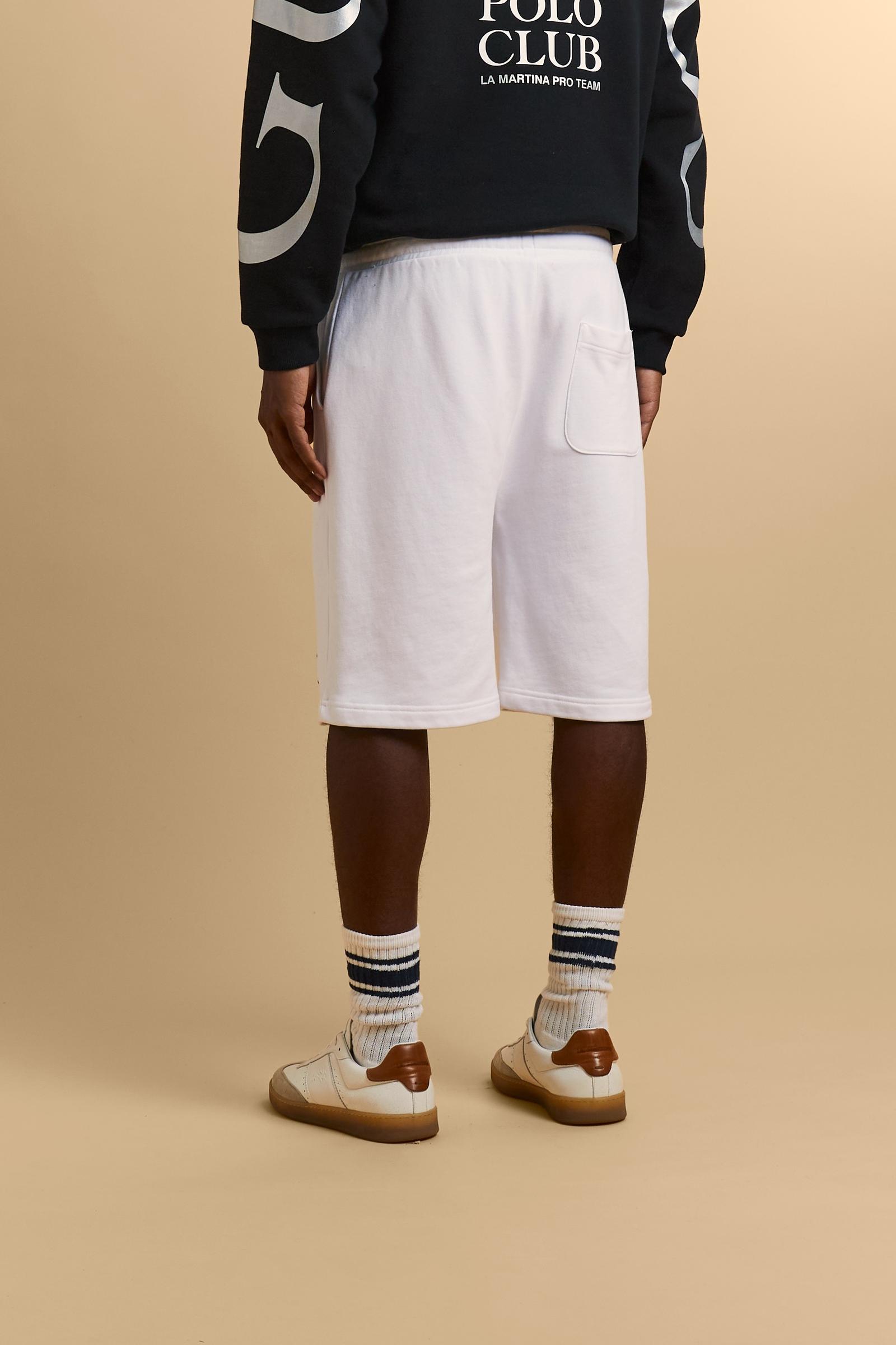 Men's bermuda shorts in cotton sweatshirt fabric with maxi logo - Remi