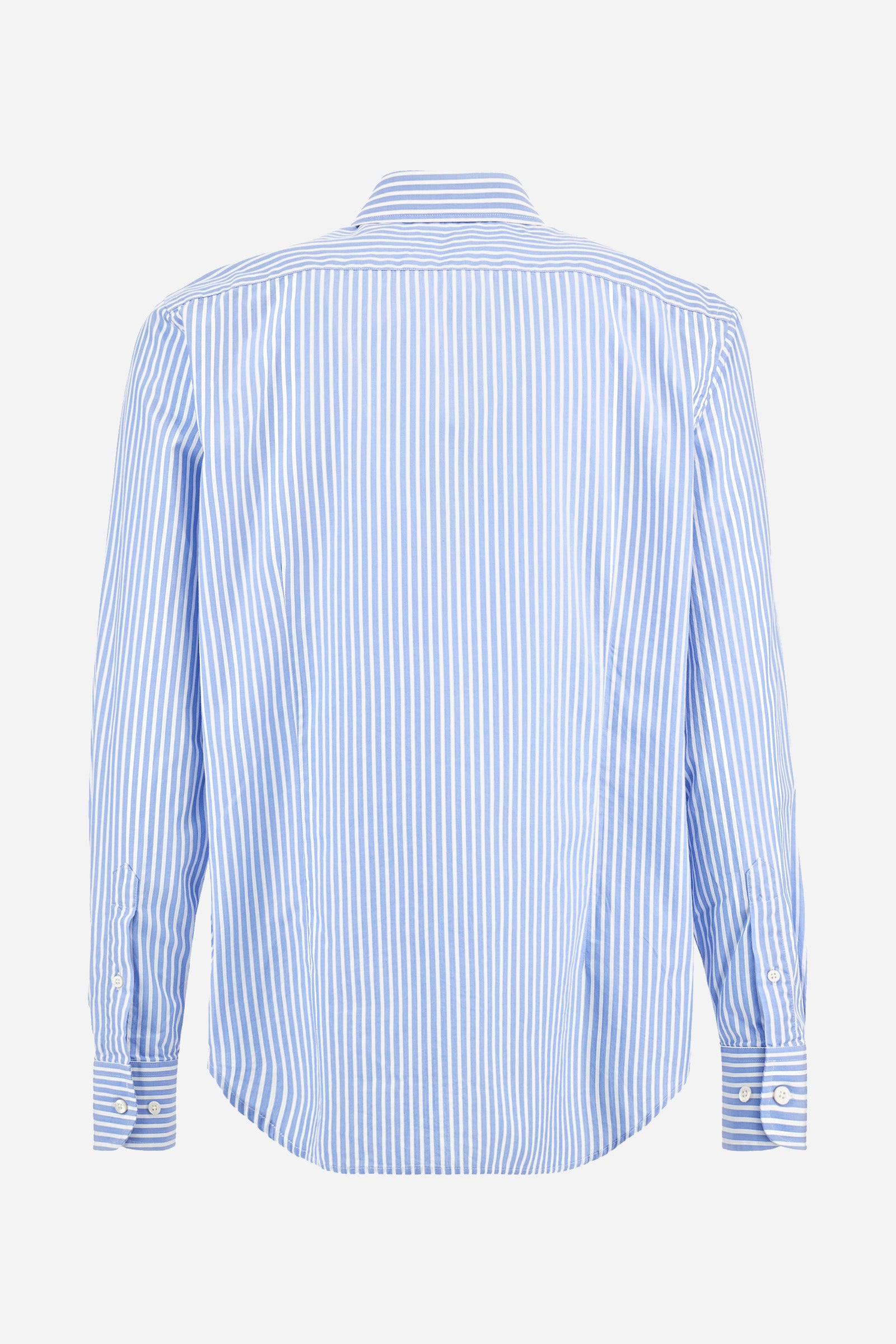 Striped poplin slim shirt - Alberich