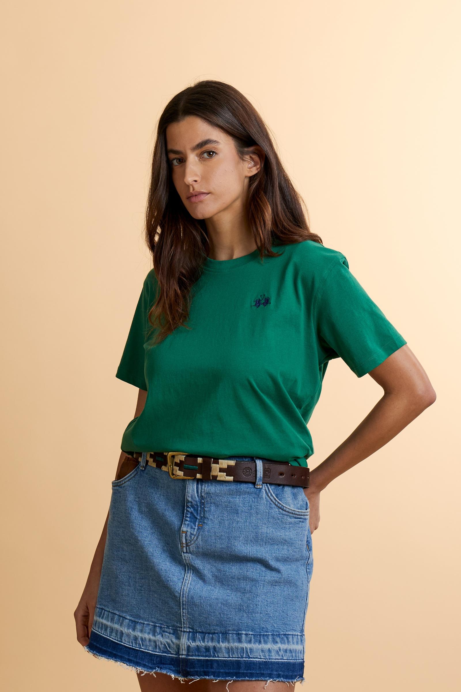 Damen-Baumwoll-Jersey-T-Shirt mit Logo – Casta