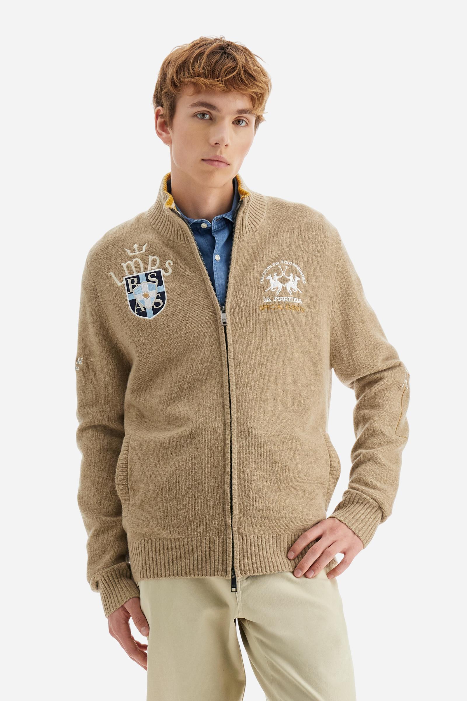 Jersey hombre cremallera completa lambswool Polo Player - Barclay