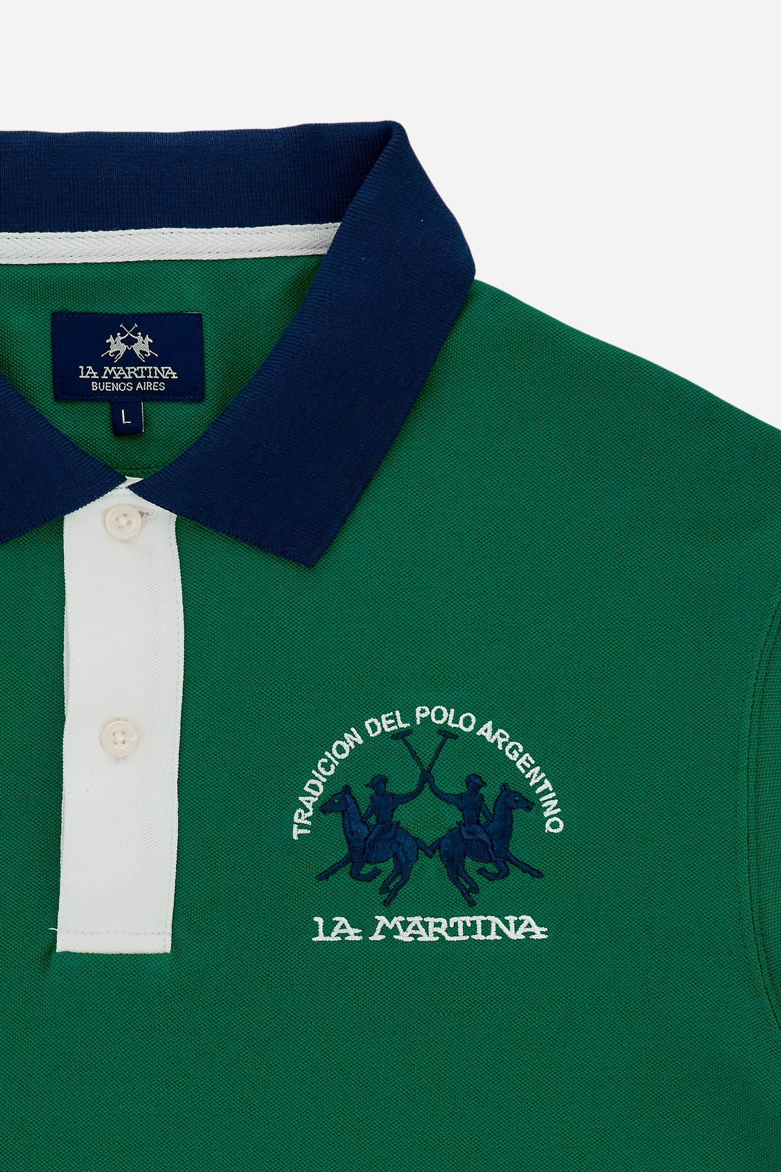 Polo homme manches courtes en piqué stretch avec détails contrastés – Trixie