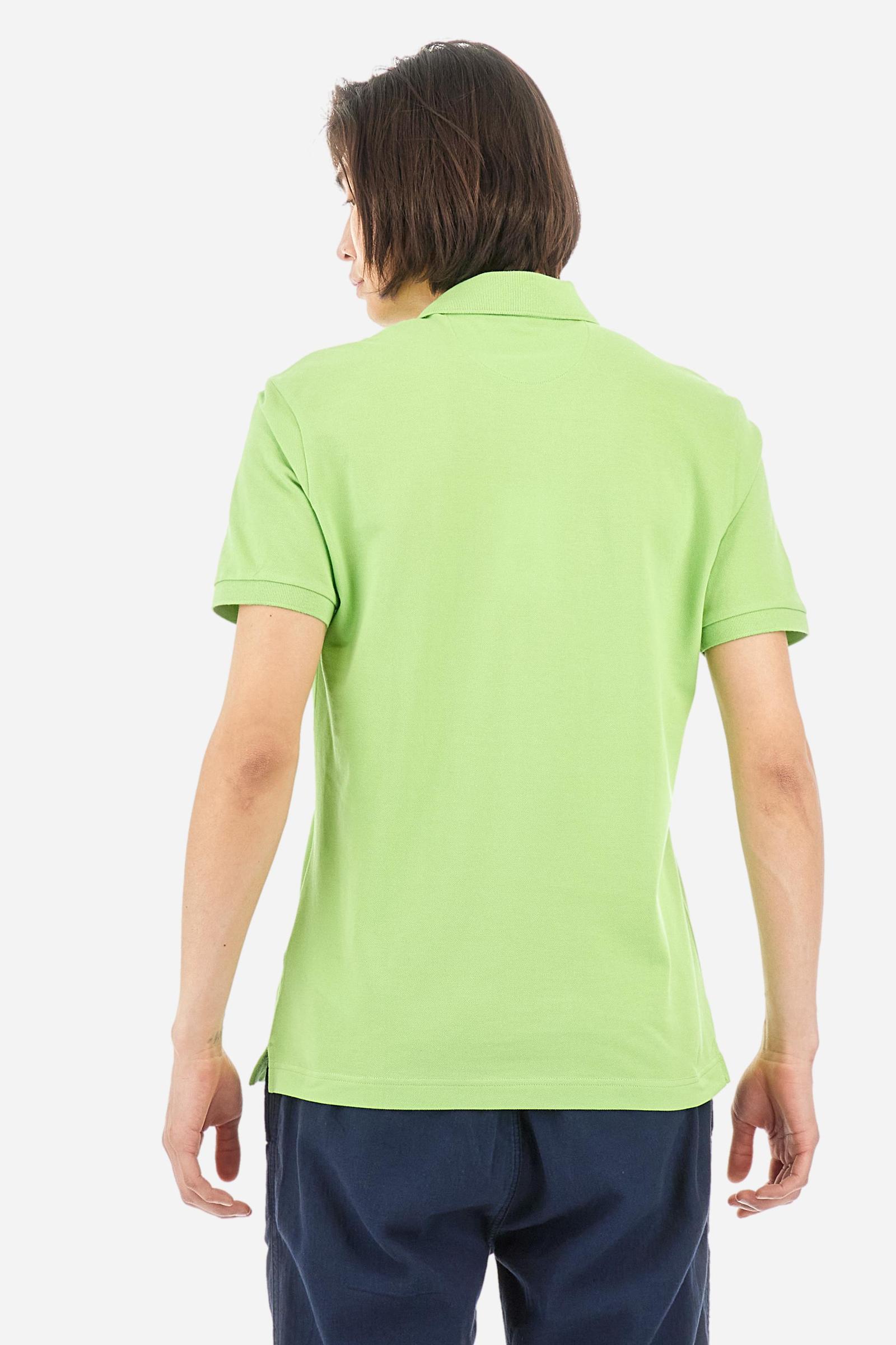 Men's short-sleeved regular-fit polo shirt - Lime Green