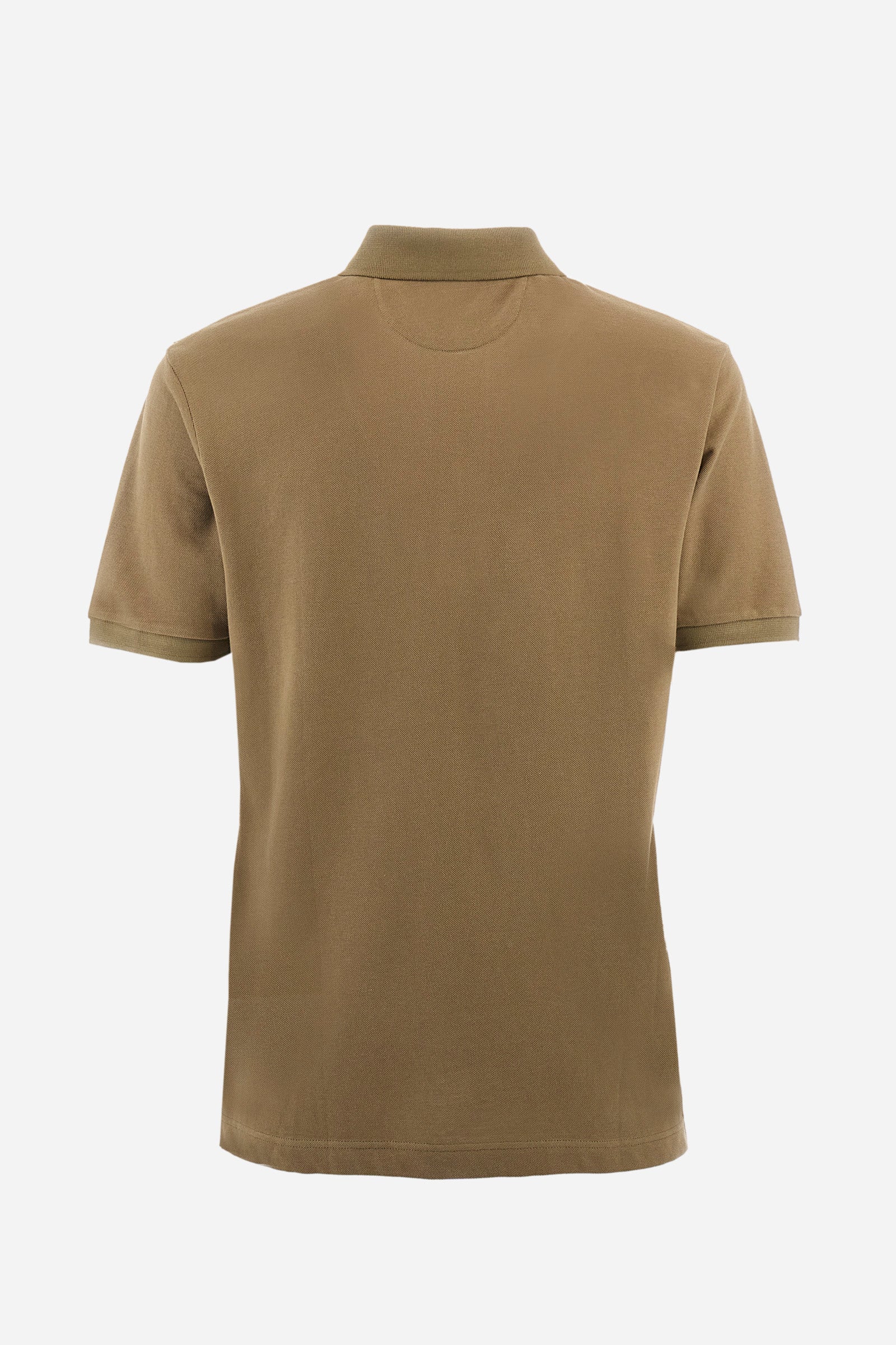 Men's plain-coloured, short-sleeved, regular-fit cotton polo shirt. Contrasting La Martina logo sewn onto the chest. This versatile garment goes perfectly with a pair of jeans from the collection. - Military Olive